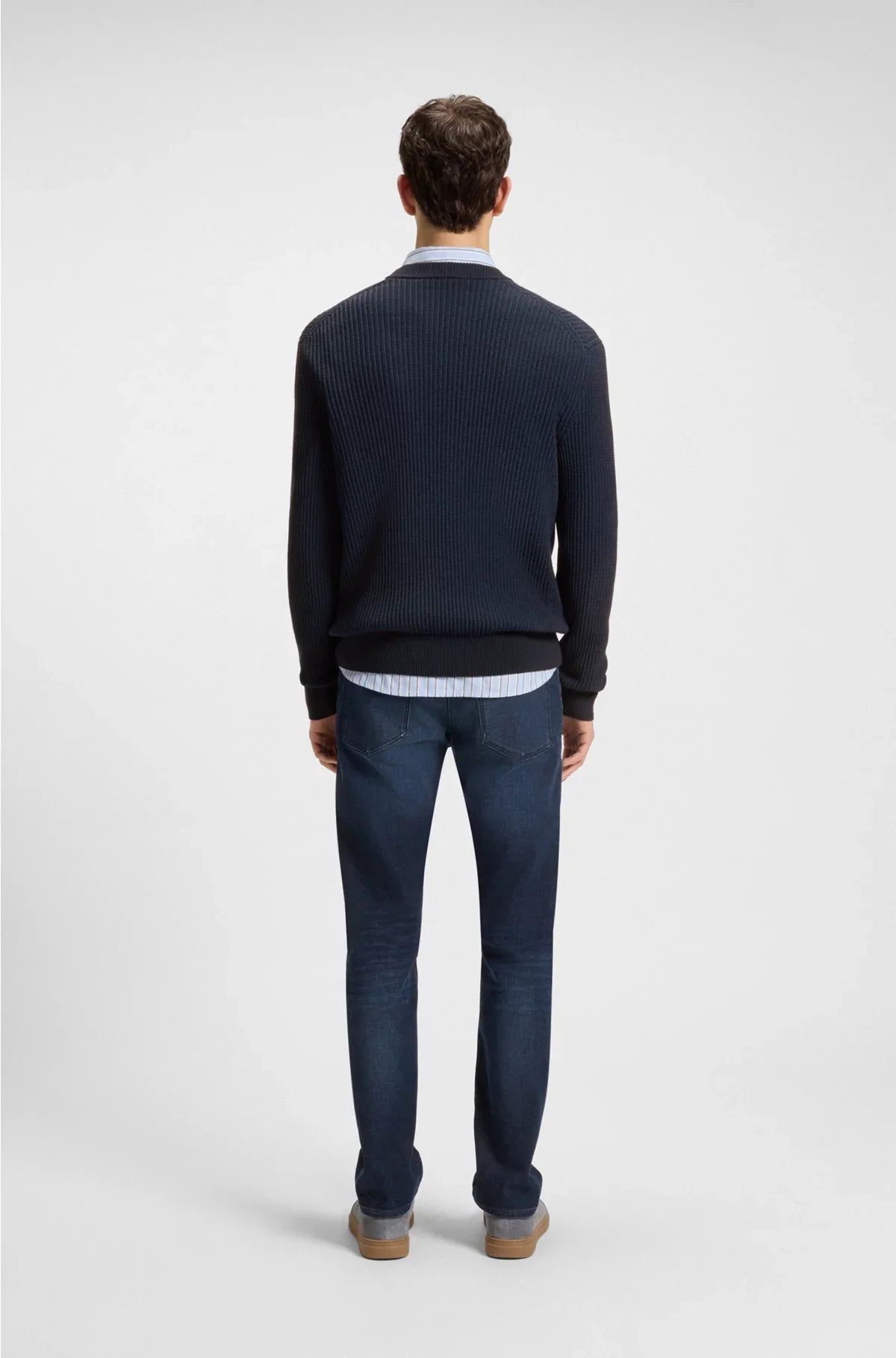 COTTON-BLEND SWEATER WITH 3D KNITTED STRUCTURE