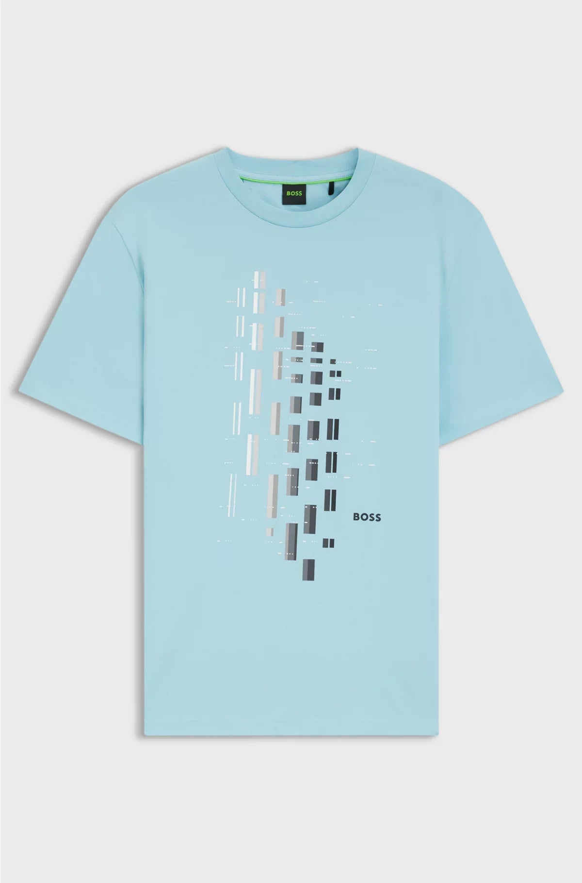 T-SHIRT IN COTONE ELASTICIZZATO CON STAMPA GEOMETRICA
