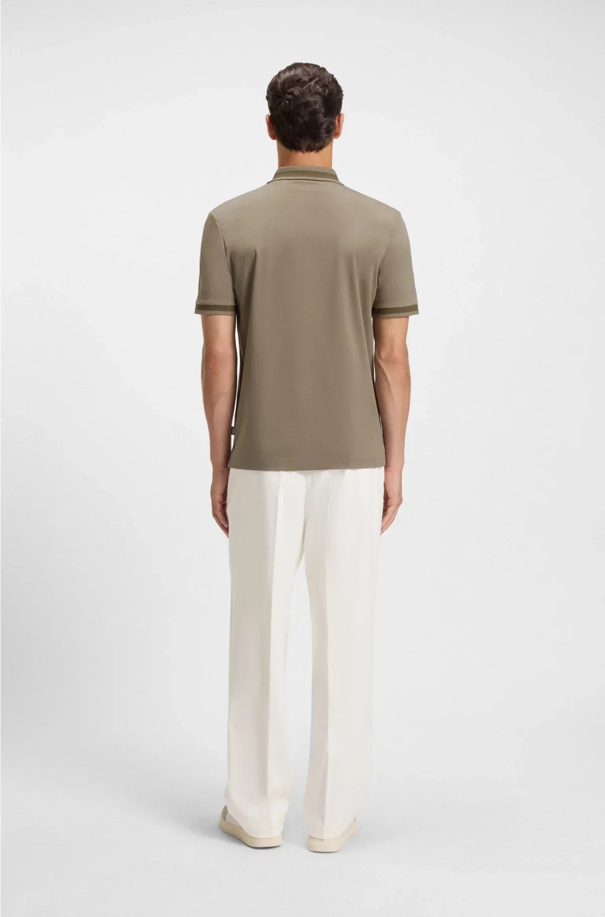 POLO SLIM FIT IN COTONE MERCERIZZATO CON FINITURE STRUTTURATE