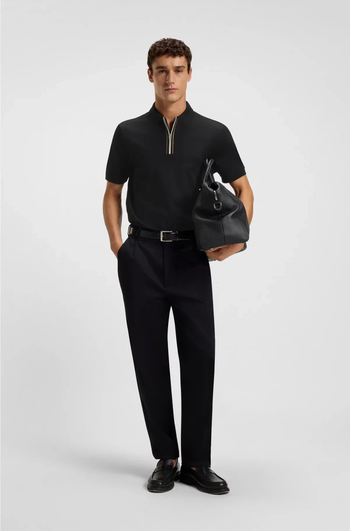 POLO IN COTONE MERCERIZZATO CON ABBOTTONATURA A ZIP