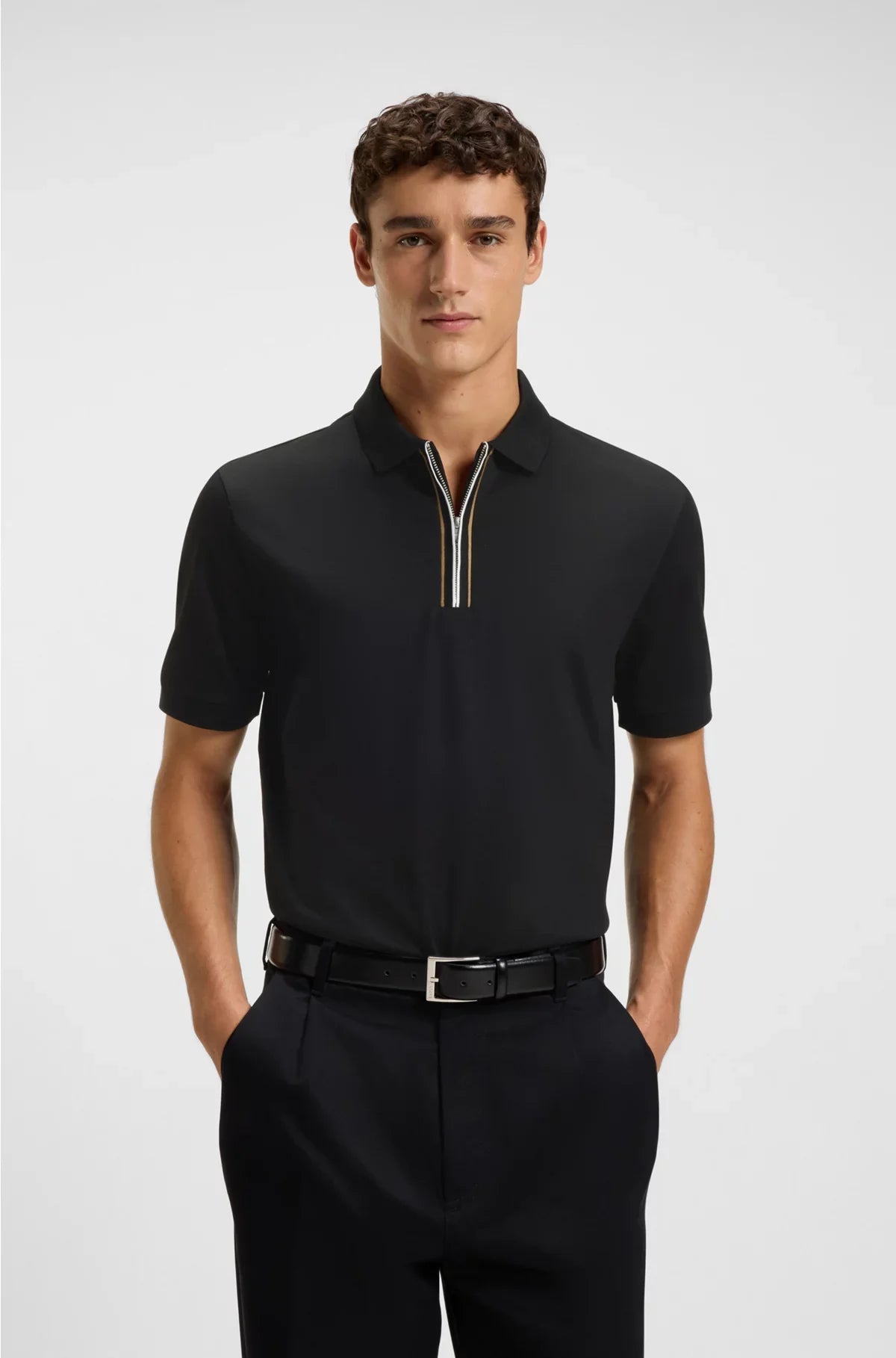POLO IN COTONE MERCERIZZATO CON ABBOTTONATURA A ZIP