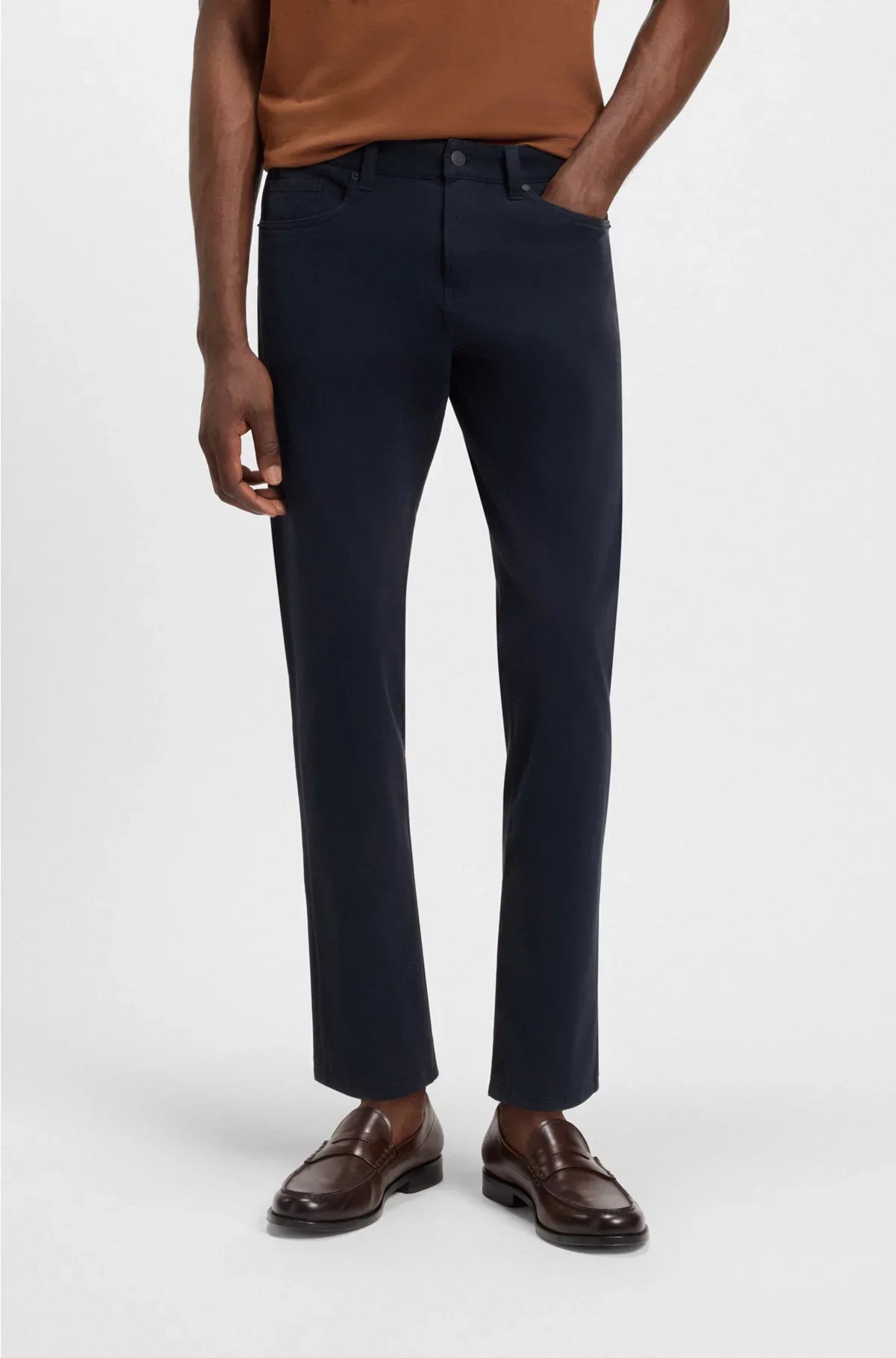 DELAWARE SLIM-FIT TROUSERS IN STRETCH-COTTON TWILL