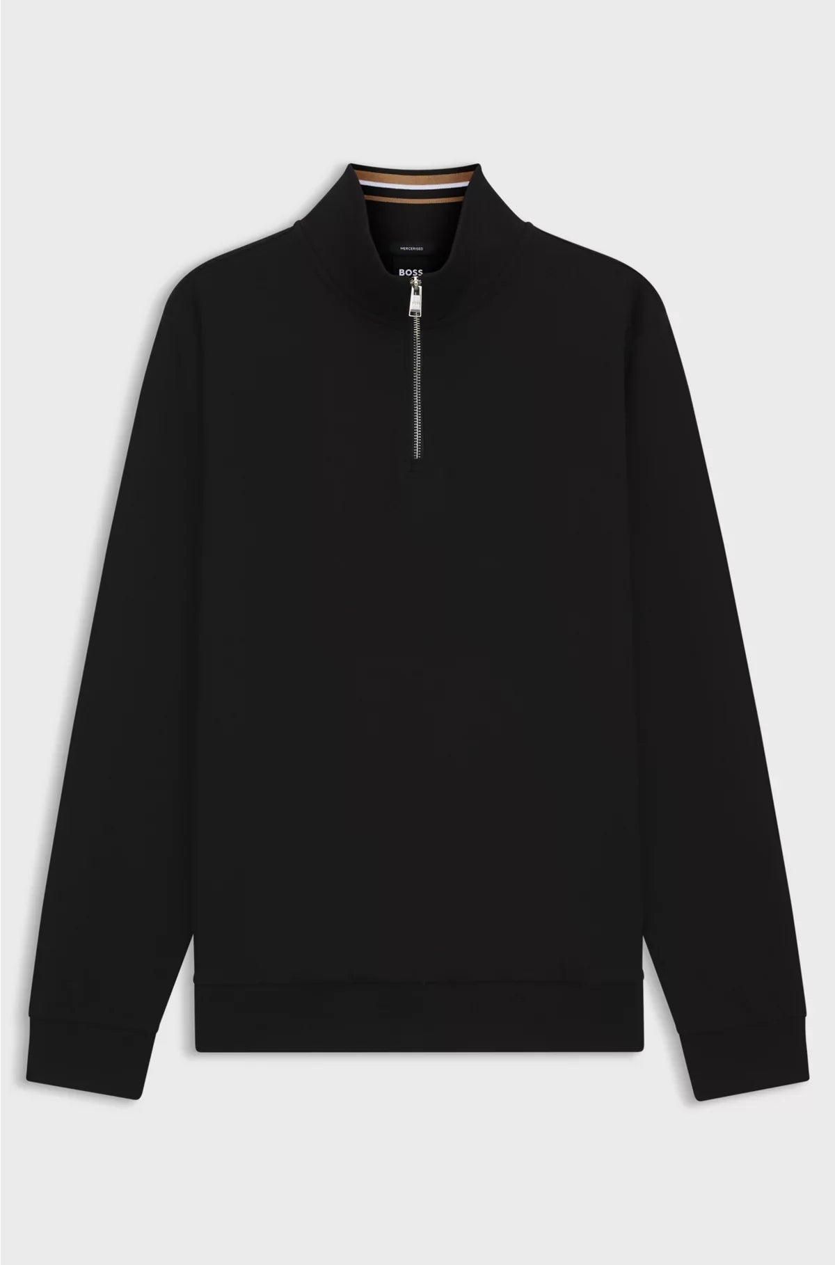 COTTON-BLEND SWEATSHIRT WITH ZIP NECK