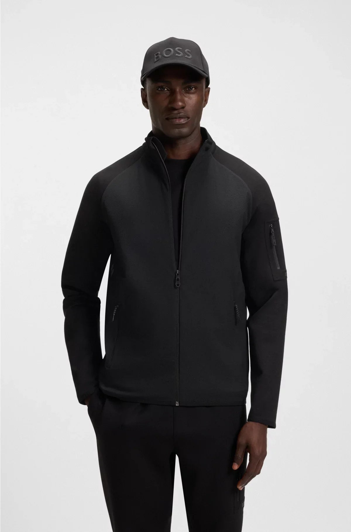FELPA REGULAR FIT CON ZIP E DETTAGLI RIFLETTENTI DECORATIVI