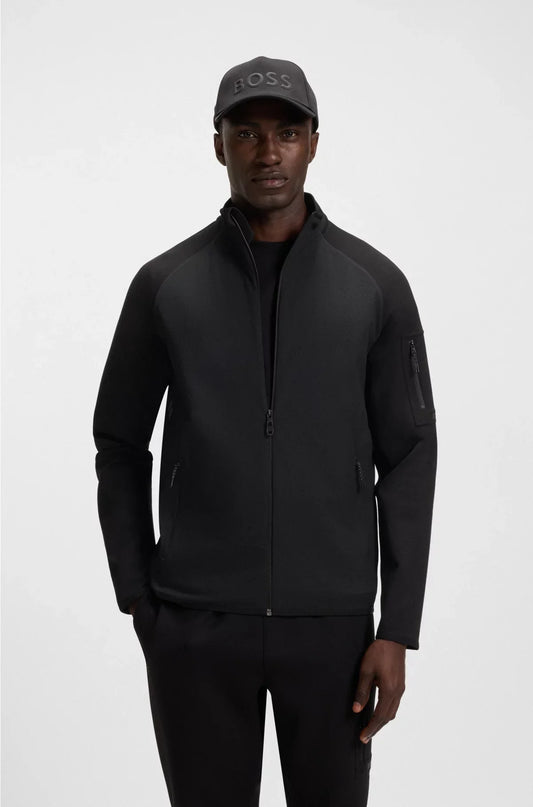 FELPA REGULAR FIT CON ZIP E DETTAGLI RIFLETTENTI DECORATIVI