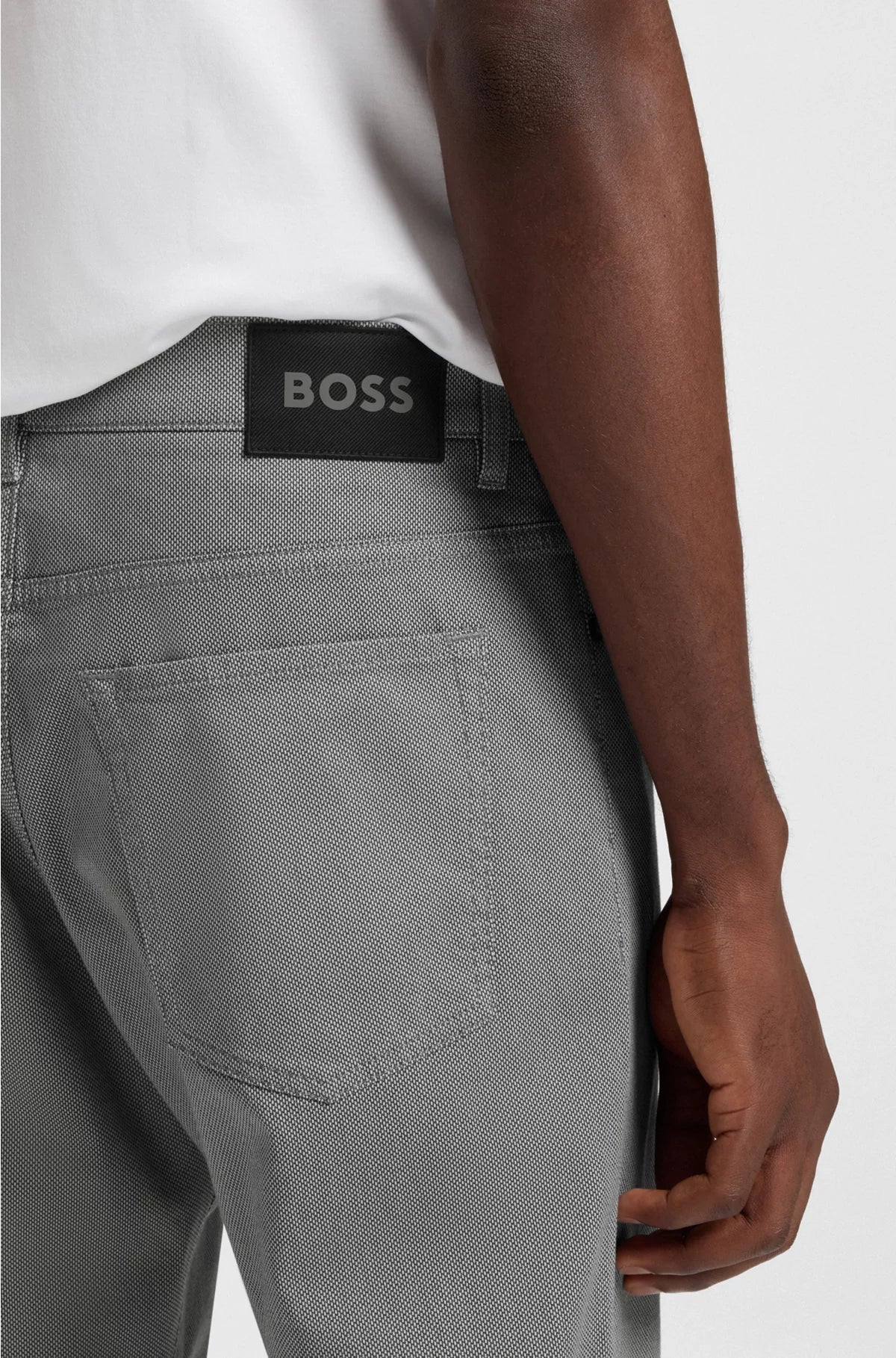 MAINE REGULAR-FIT TROUSERS INMICRO-PATTERNED STRETCH COTTON