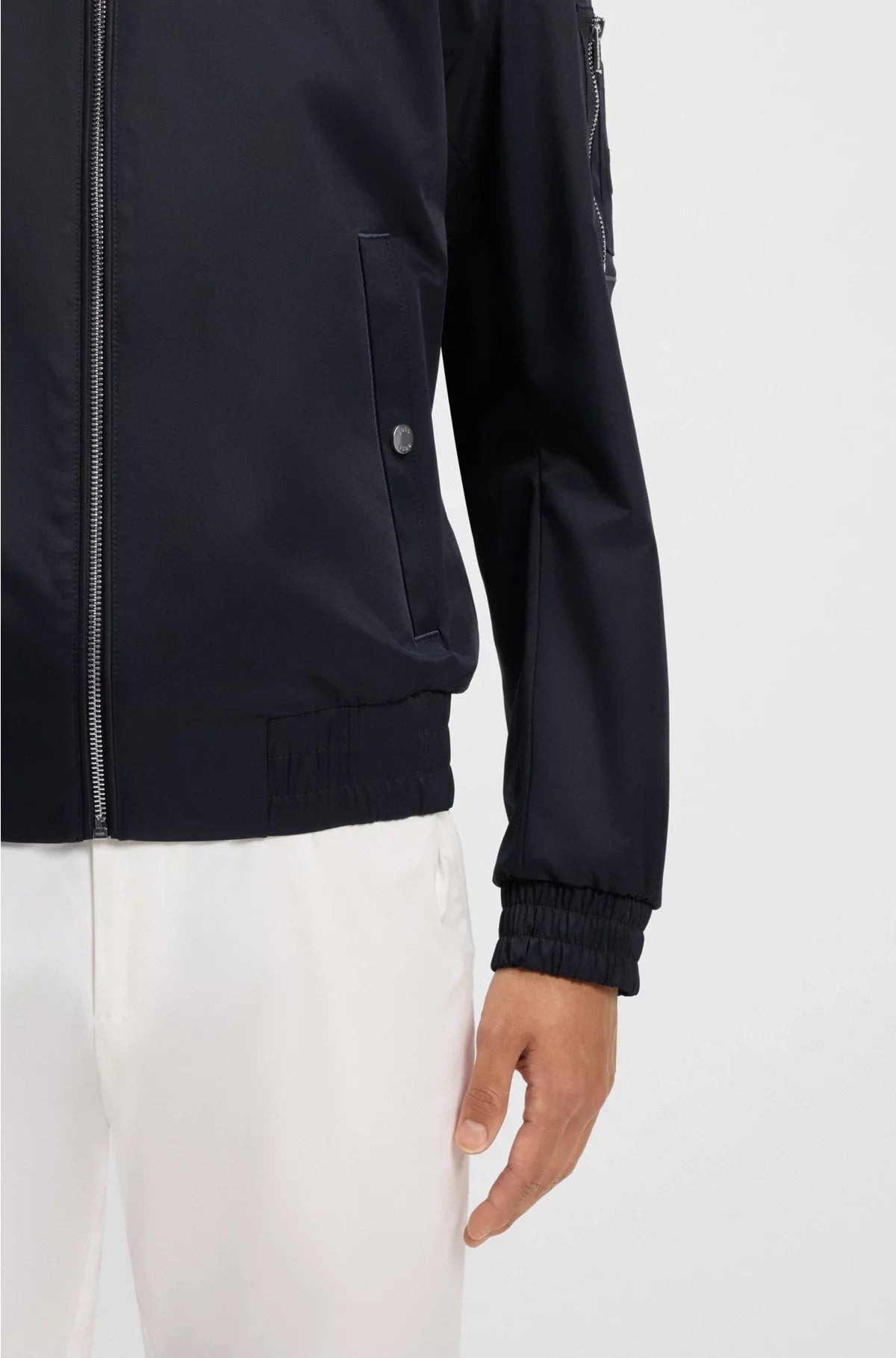 WATER-REPELLENT JACKET WITH DOUBLE B MONOGRAM TRIM