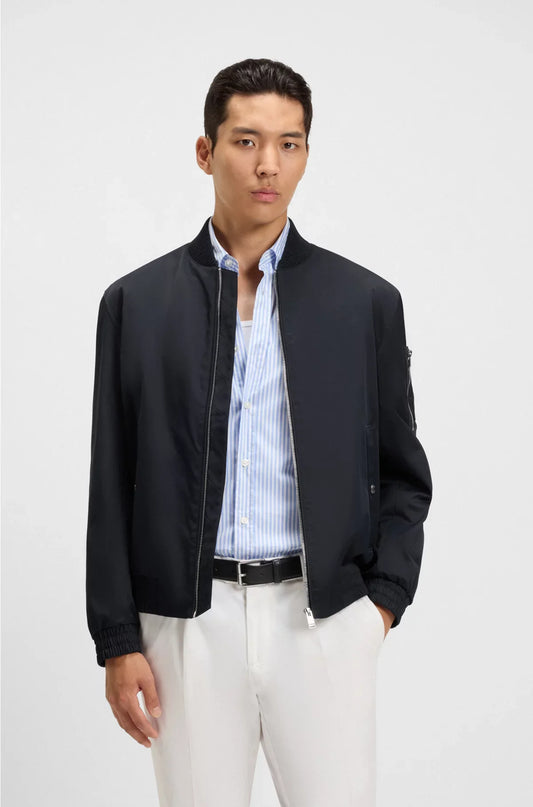 WATER-REPELLENT JACKET WITH DOUBLE B MONOGRAM TRIM
