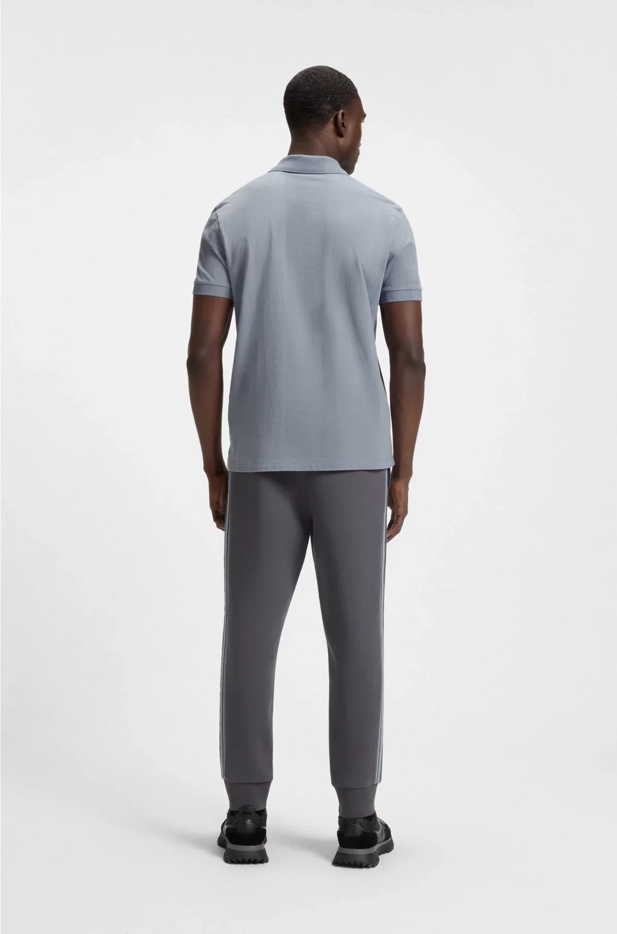 COTTON POLO SHIRT WITH JACQUARD BODY-MAPPING