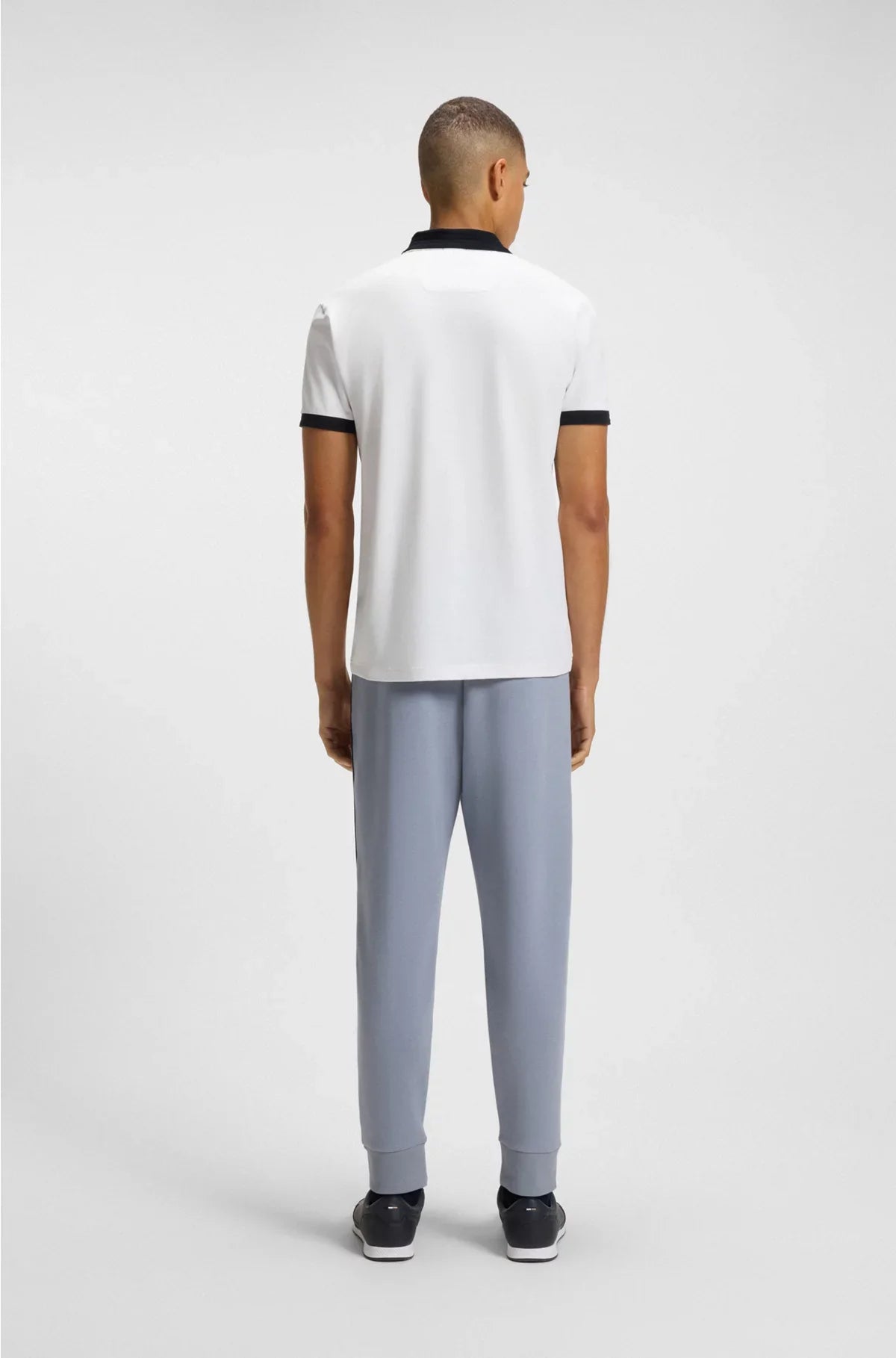 COTTON-BLEND POLO SHIRT IN MOISTURE-WICKING STRETCH PIQUE