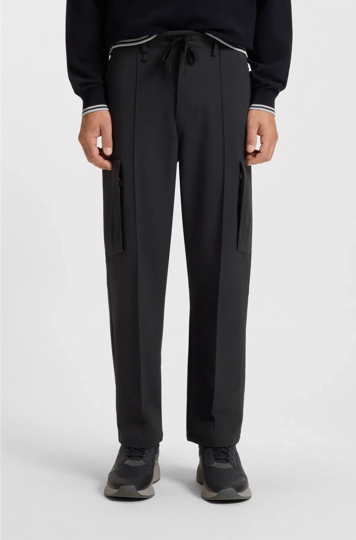 CARGO TROUSERS WITH PINTUCK PLEATS