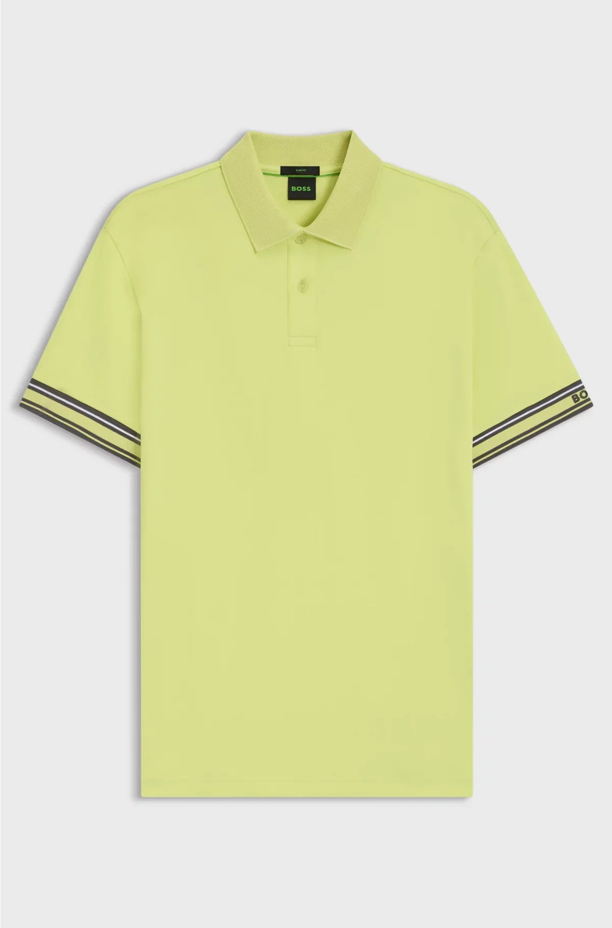 SLIM-FIT POLO SHIRT IN COTTON WITH STRIPED CUFFS