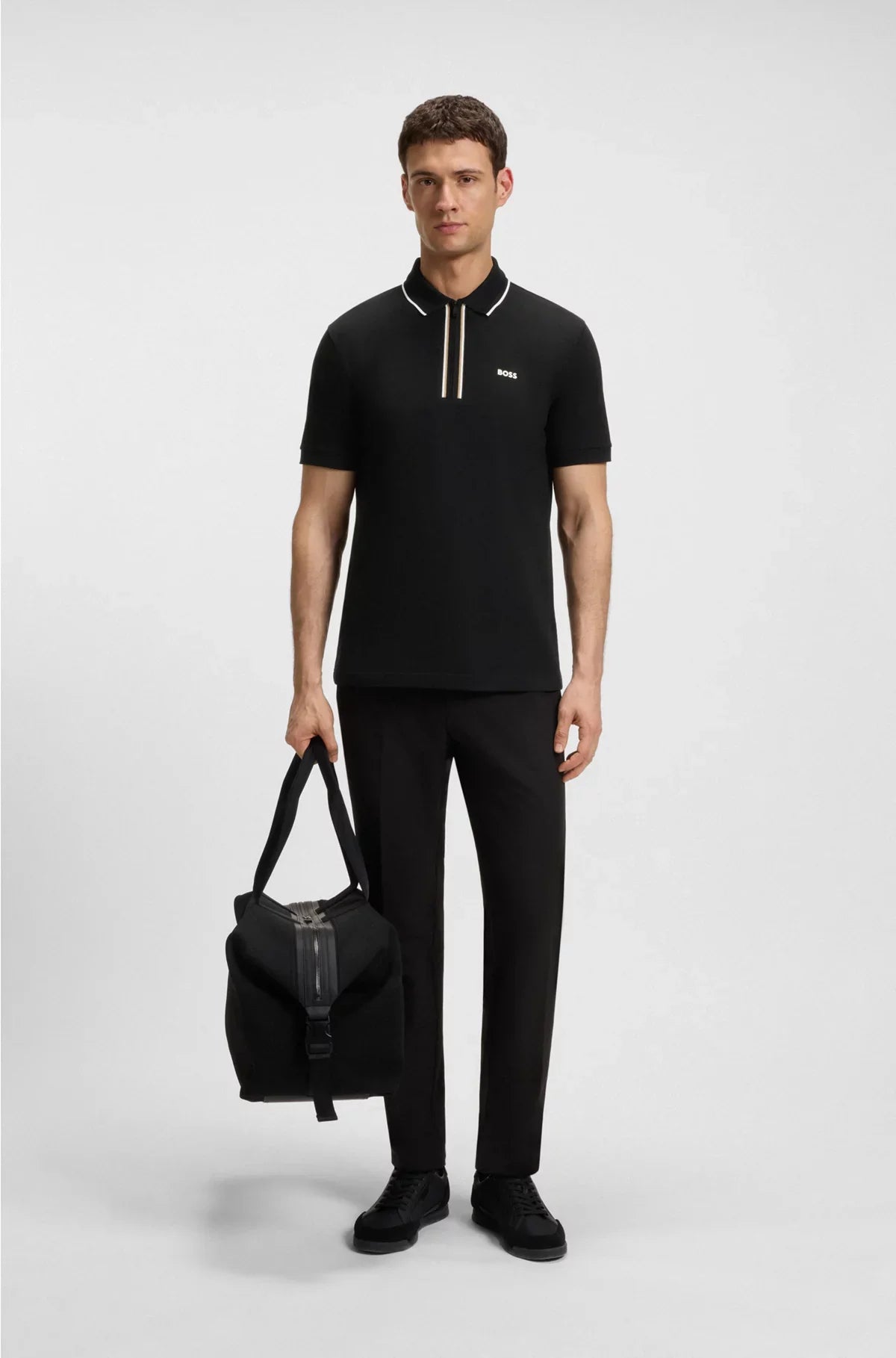 POLO SLIM FIT IN COTONE ELASTICIZZATO AD ASCIUGATURA RAPIDA