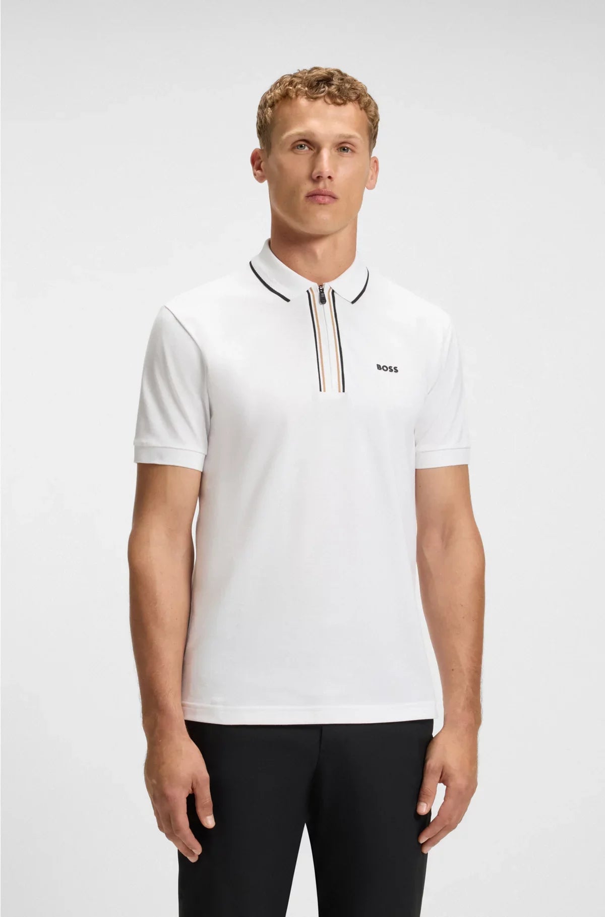 POLO SLIM FIT IN COTONE ELASTICIZZATO AD ASCIUGATURA RAPIDA
