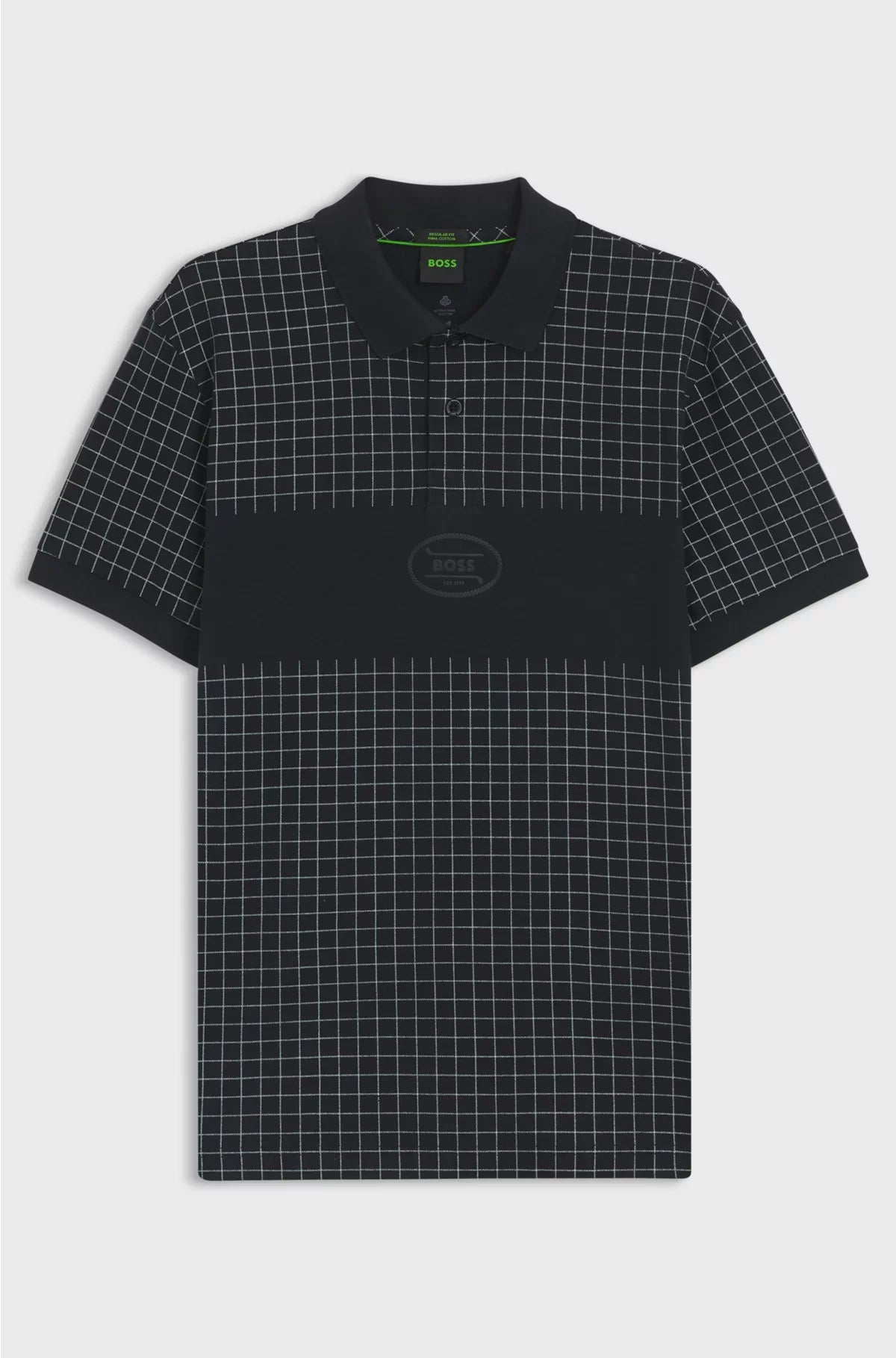 POLO REGULAR FIT IN COTONE PIMA A QUADRETTI LEGGERO