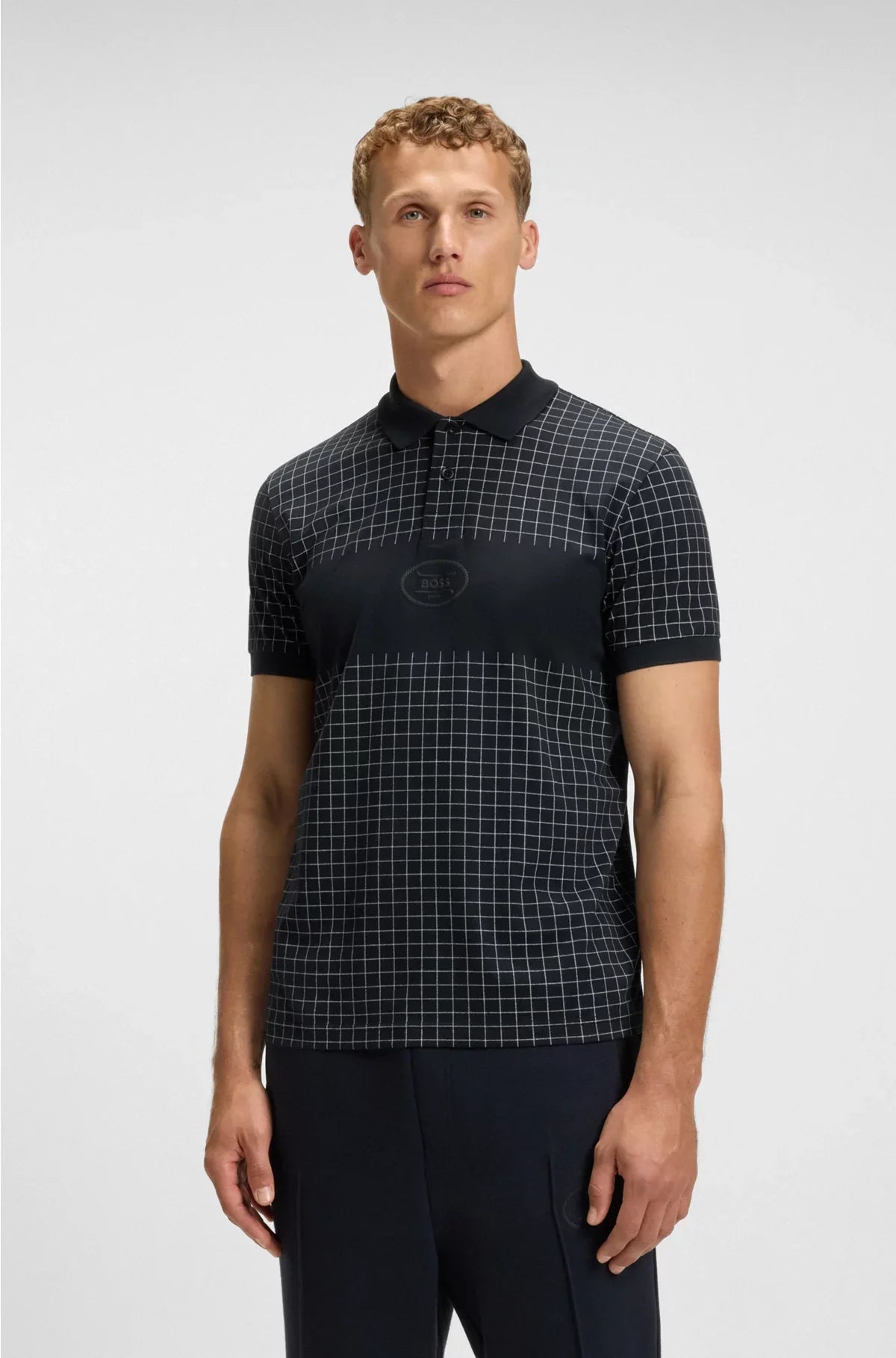 POLO REGULAR FIT IN COTONE PIMA A QUADRETTI LEGGERO