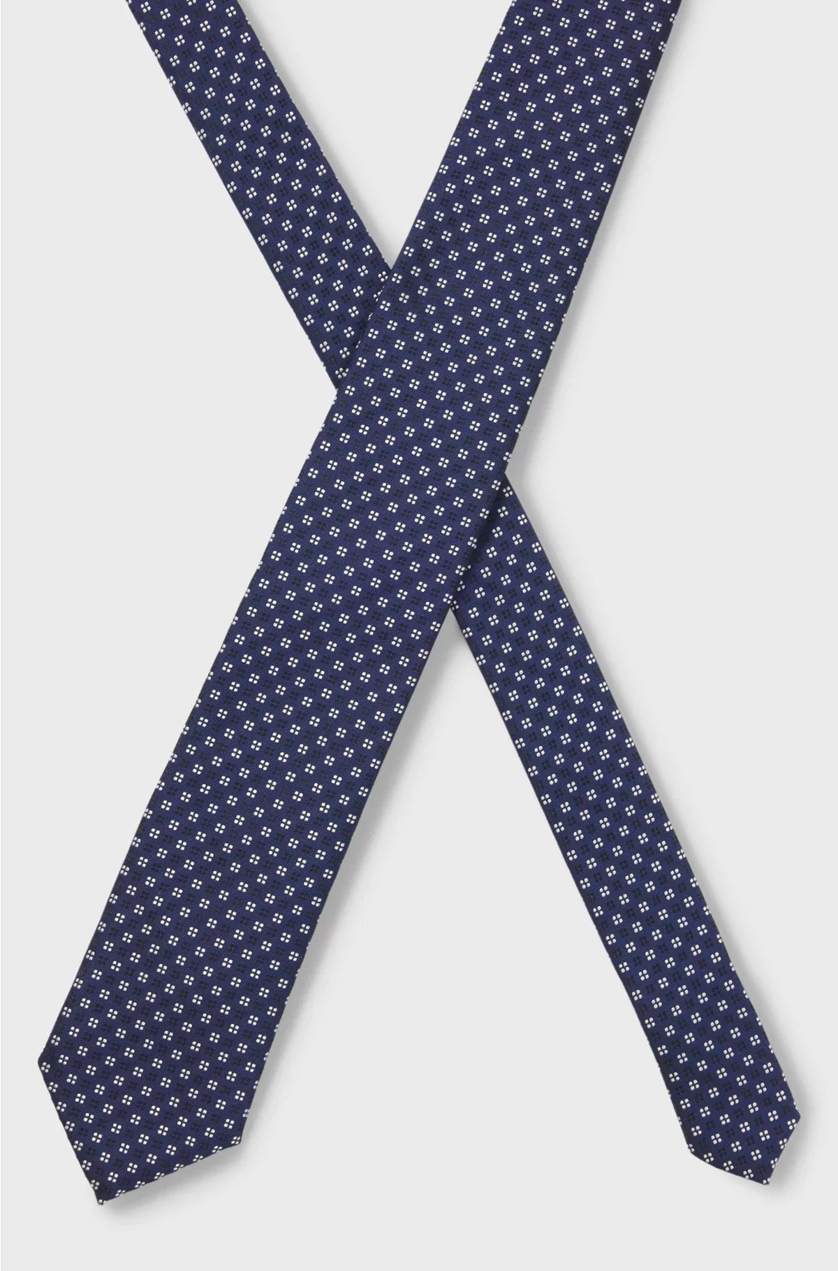 SILK-BLEND TIE WITH JACQUARD PATTERN
