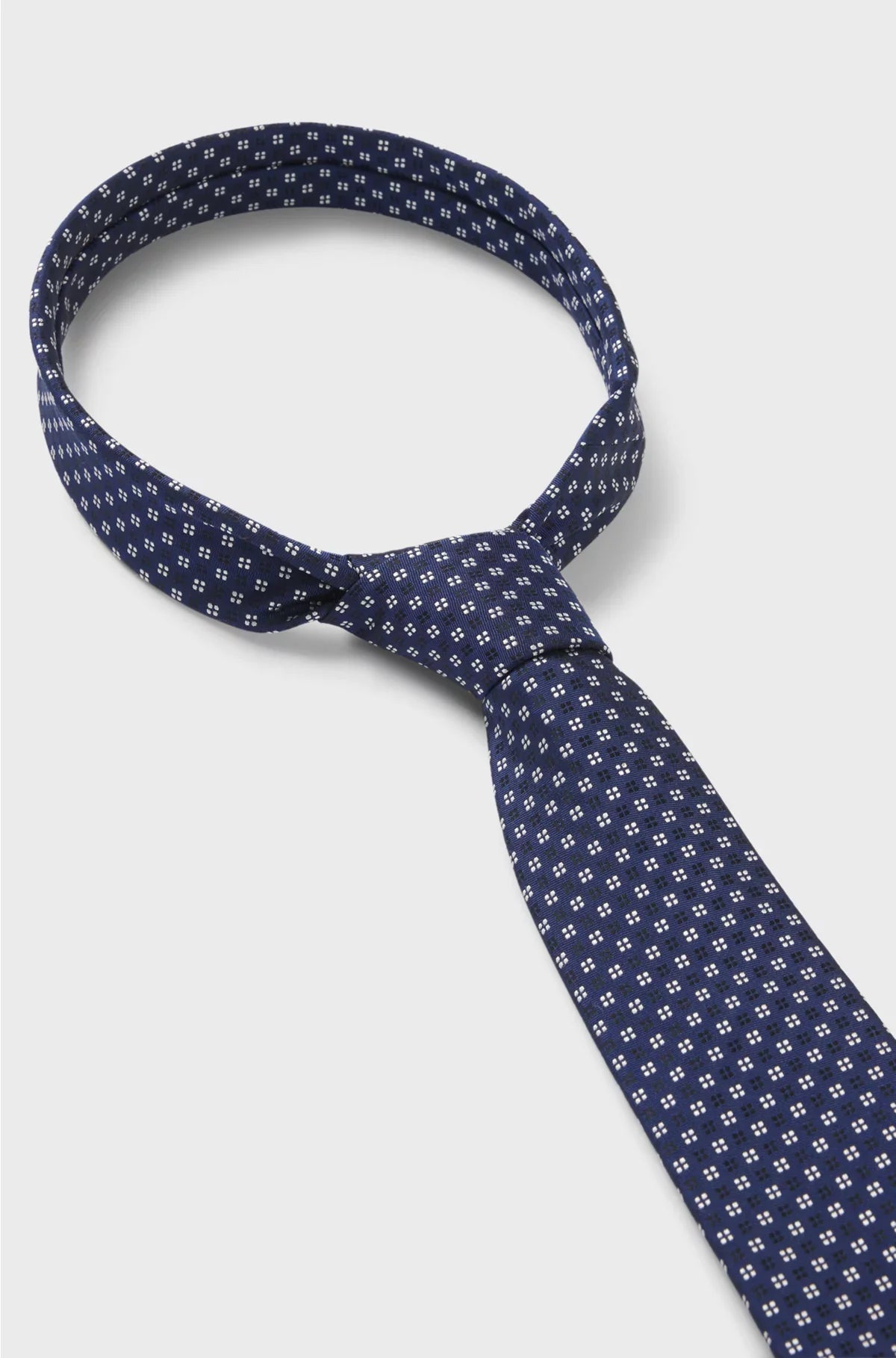 SILK-BLEND TIE WITH JACQUARD PATTERN