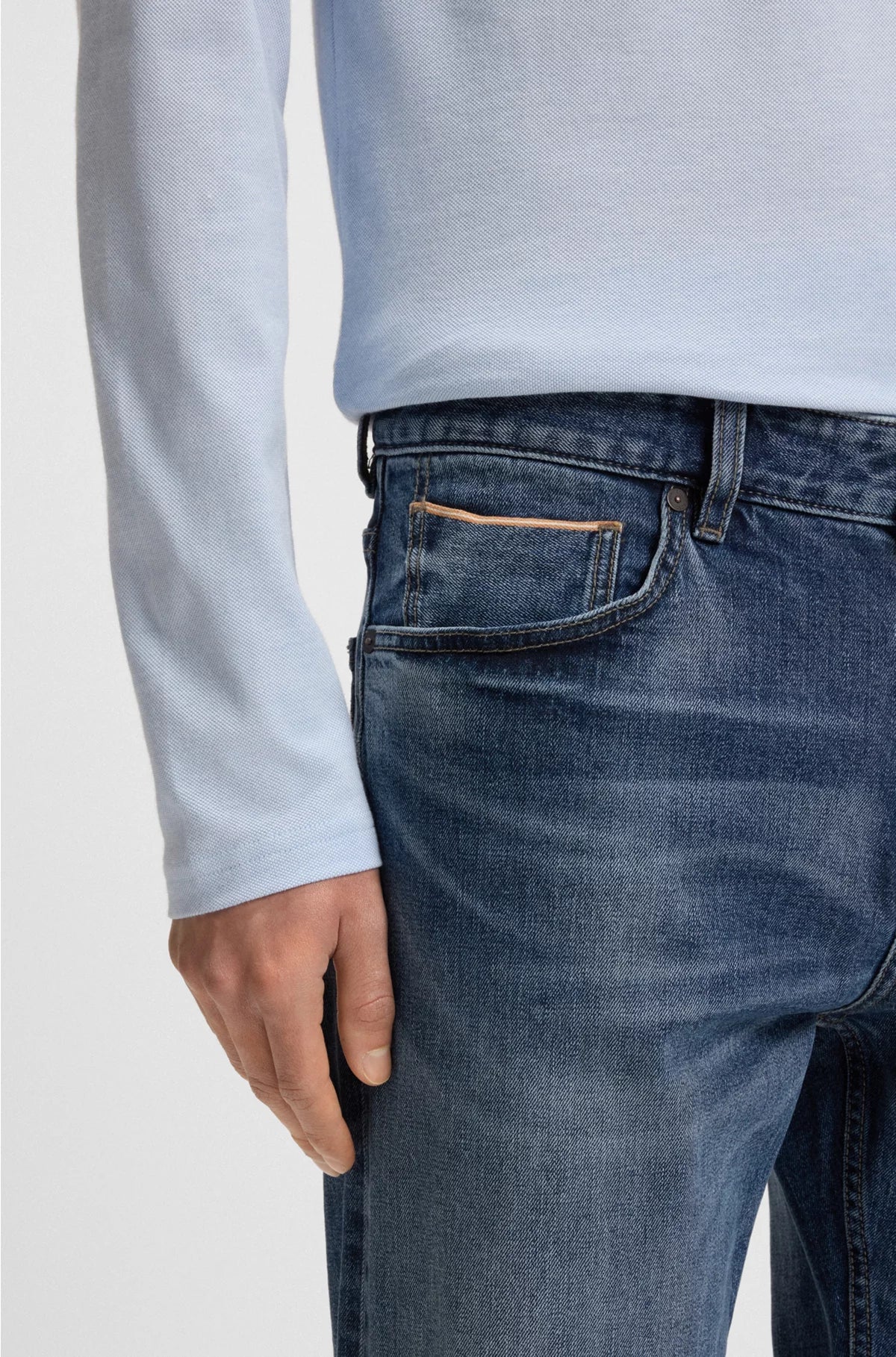 JEANS MAINE REGULAR FIT IN DENIM SELVEDGE BLU