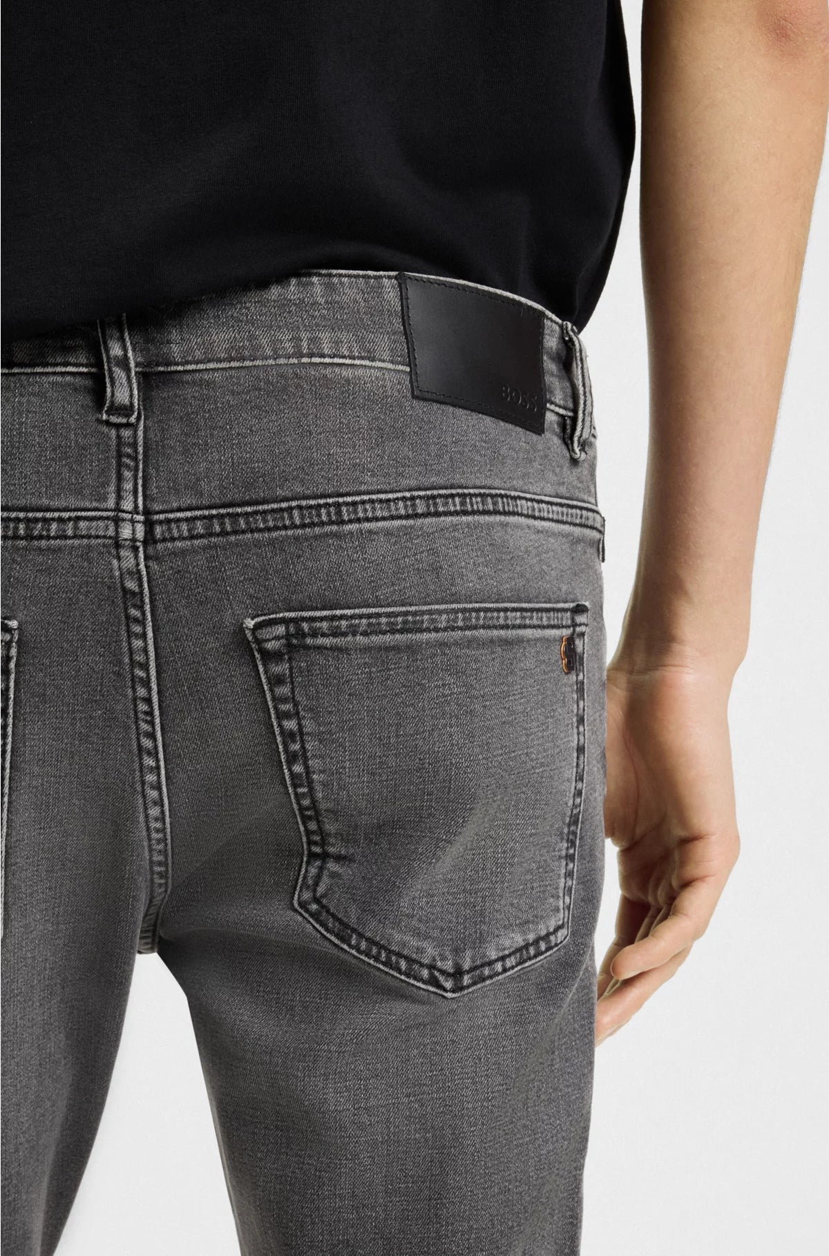 JEANS DELAWARE SLIM-FIT IN DENIM GRIGIO ELASTICIZZATO COMFORT