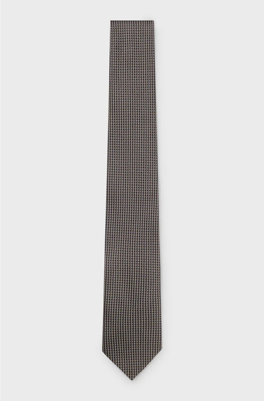 SILK TIE WITH MICRO PATTERN