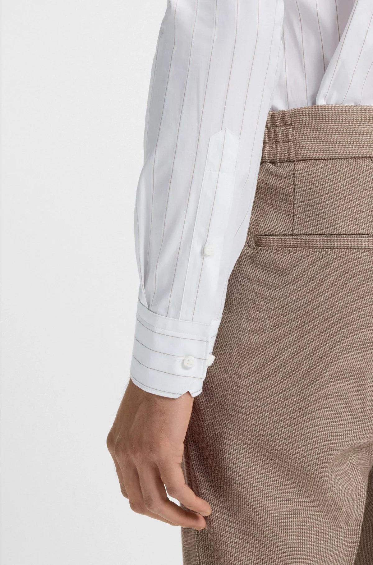 SLIM-FIT SHIRT IN ITALIAN-MADE STRIPED COTTON