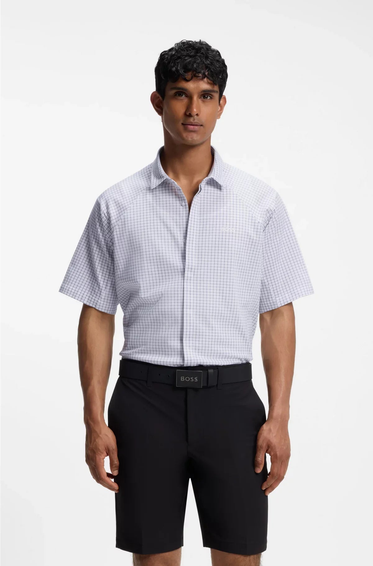 REGULAR-FIT SHIRT IN KNITTED COTTON PIQUE
