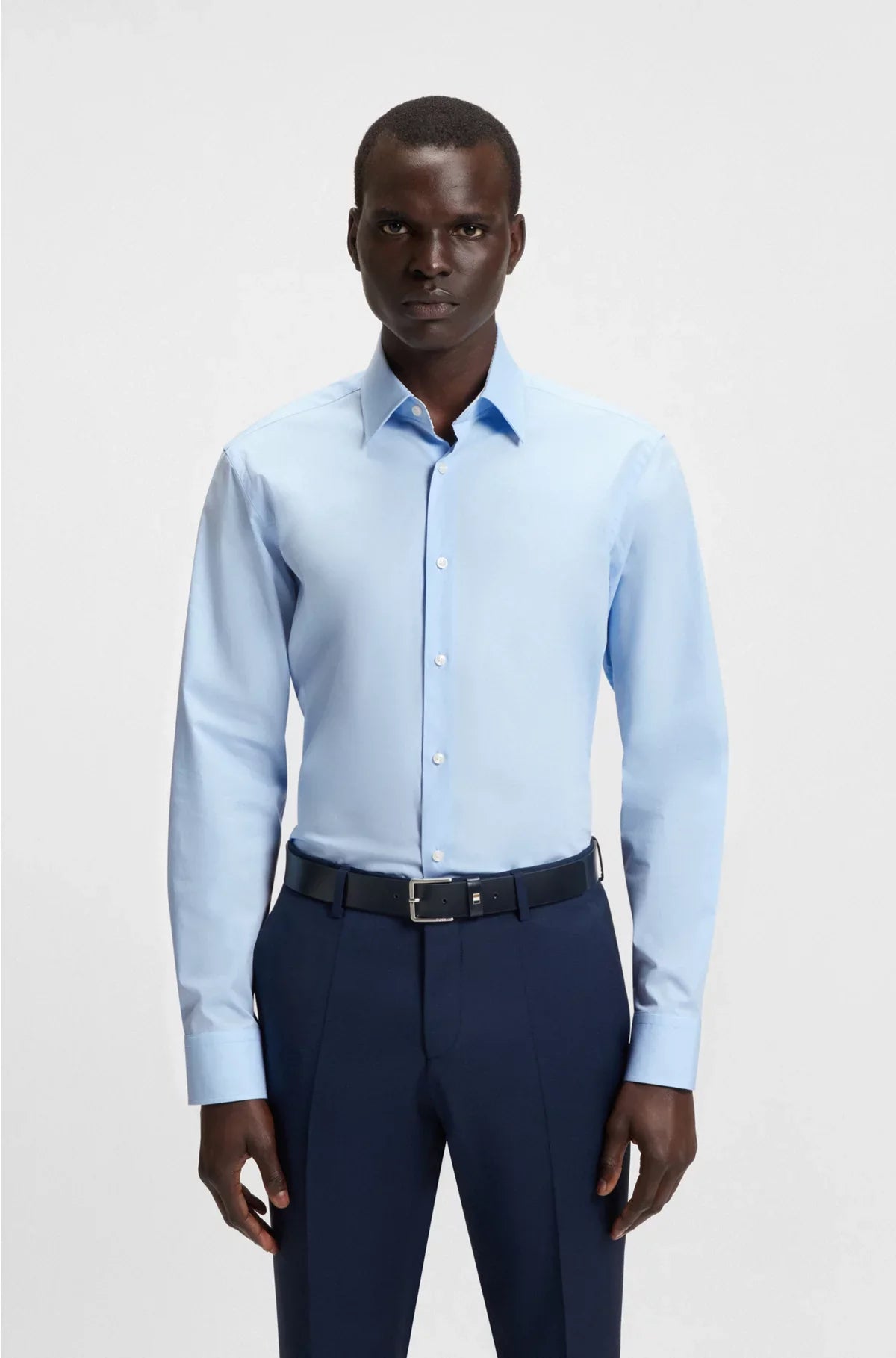 Camicia REGULAR FIT in popeline di cotone stretch no-stiro