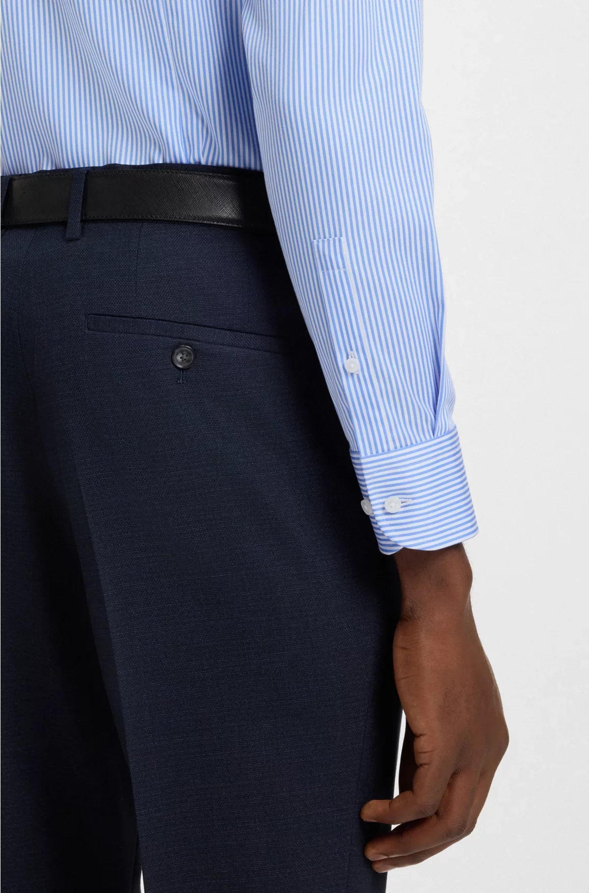 SLIM-FIT SHIRT IN EASY-IRON STRIPED COTTON