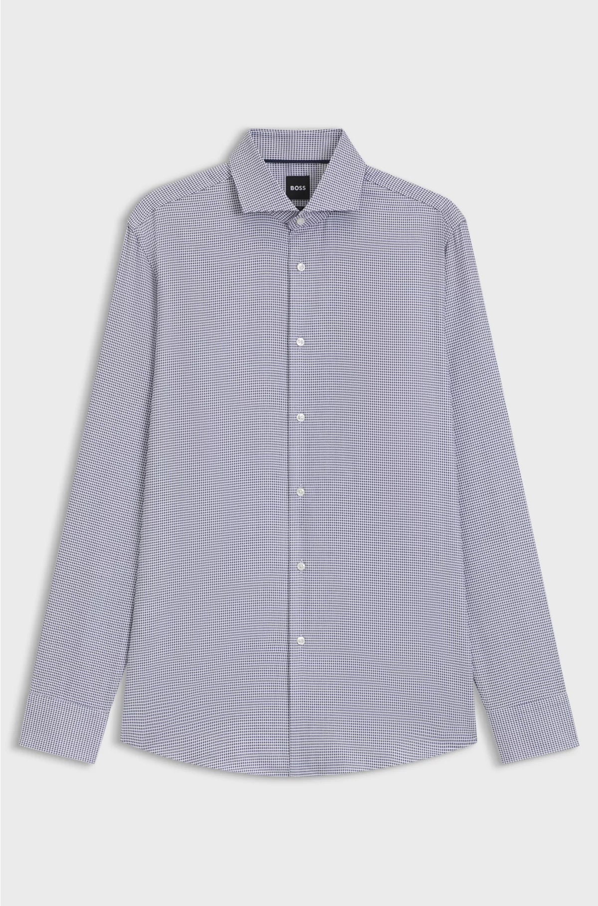 CAMICIA SLIM FIT IN COTONE STRUTTURATO