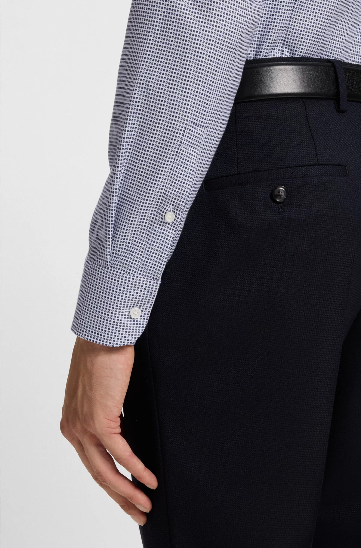 CAMICIA SLIM FIT IN COTONE STRUTTURATO
