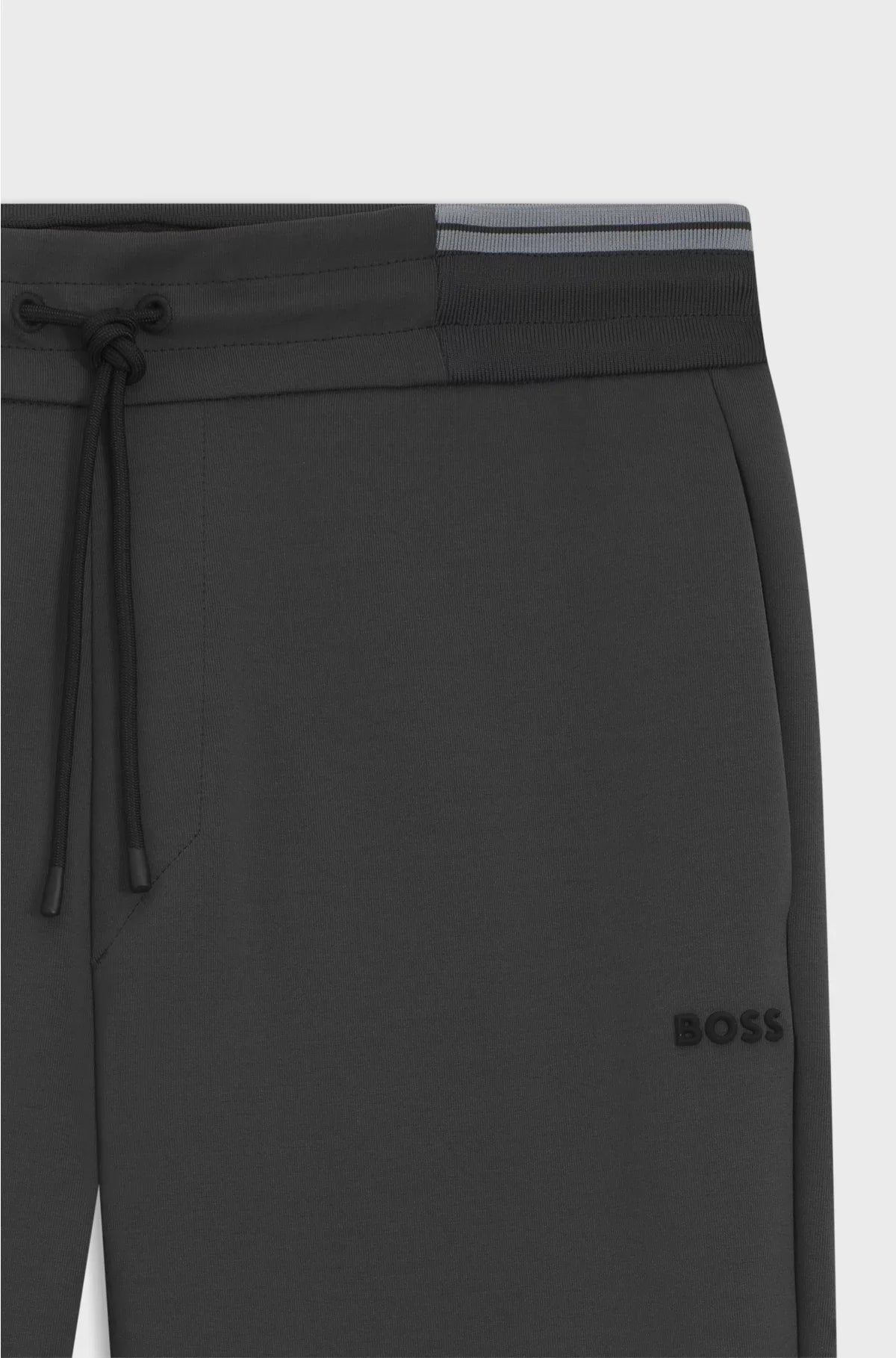 PANTALONI DELLA TUTA IN COTONE ELASTICIZZATO CON FASCIA IN VITA A RIGHE