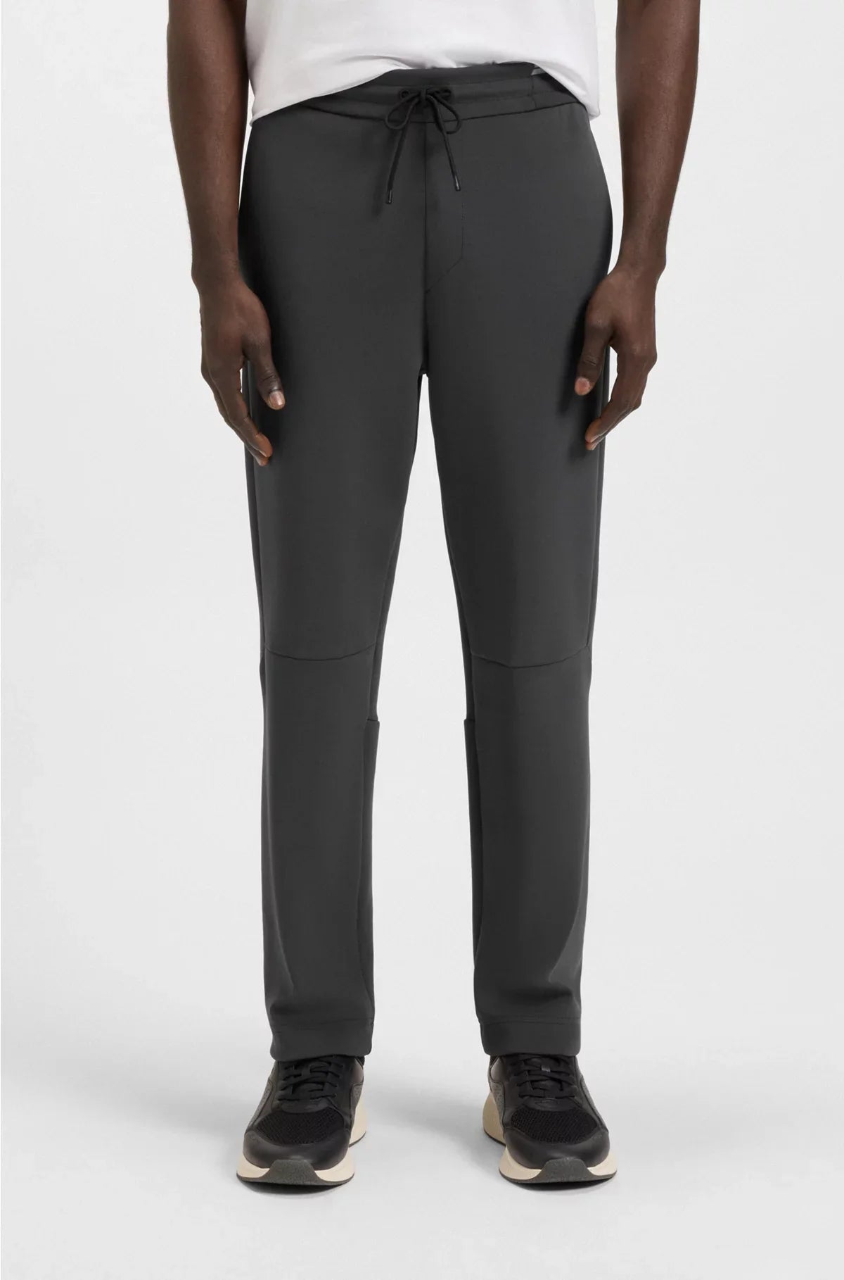PANTALONI DELLA TUTA IN COTONE ELASTICIZZATO CON FASCIA IN VITA A RIGHE