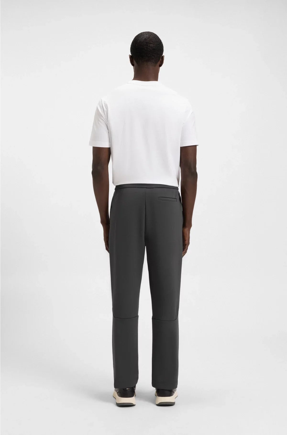 PANTALONI DELLA TUTA IN COTONE ELASTICIZZATO CON FASCIA IN VITA A RIGHE