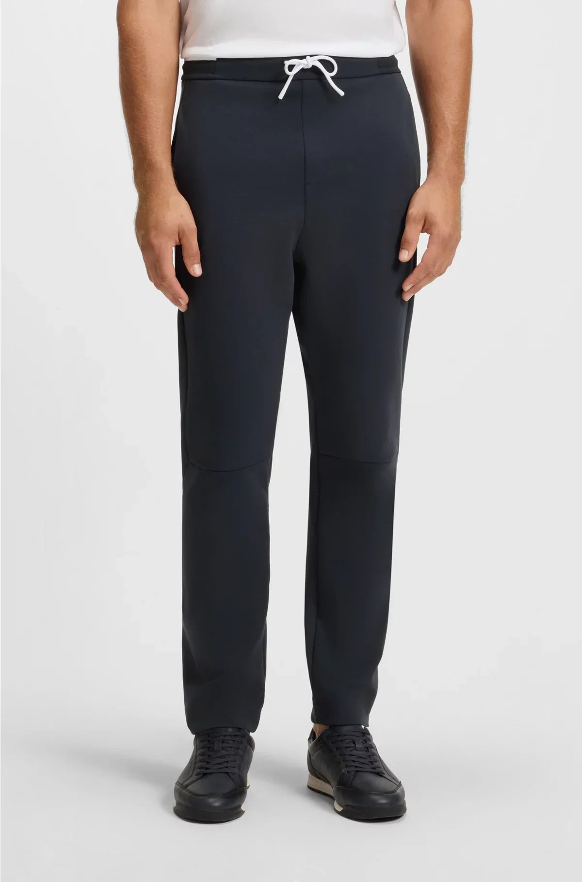 PANTALONI DELLA TUTA IN COTONE ELASTICIZZATO CON FASCIA IN VITA A RIGHE
