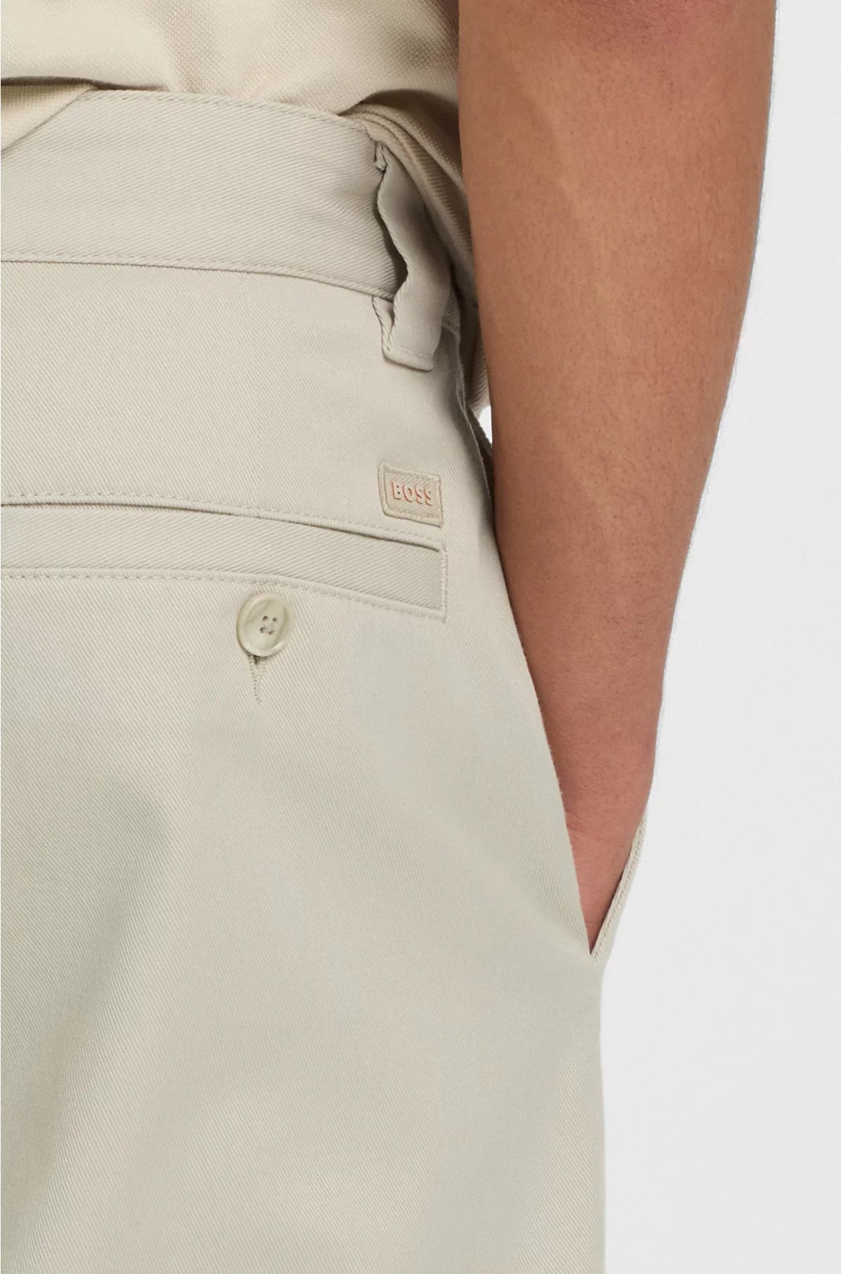 Pantaloni dritti in twill di misto cotone