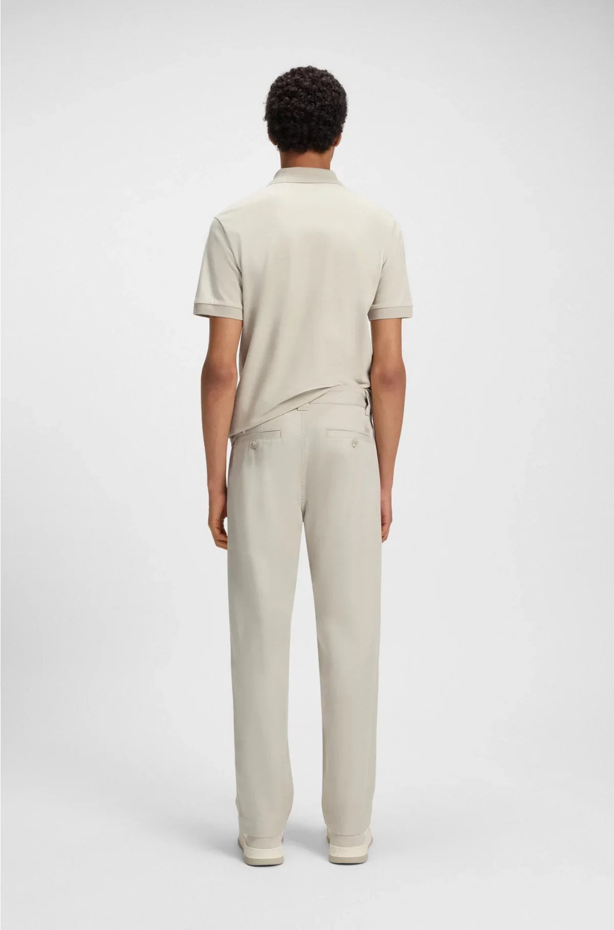 Pantaloni dritti in twill di misto cotone