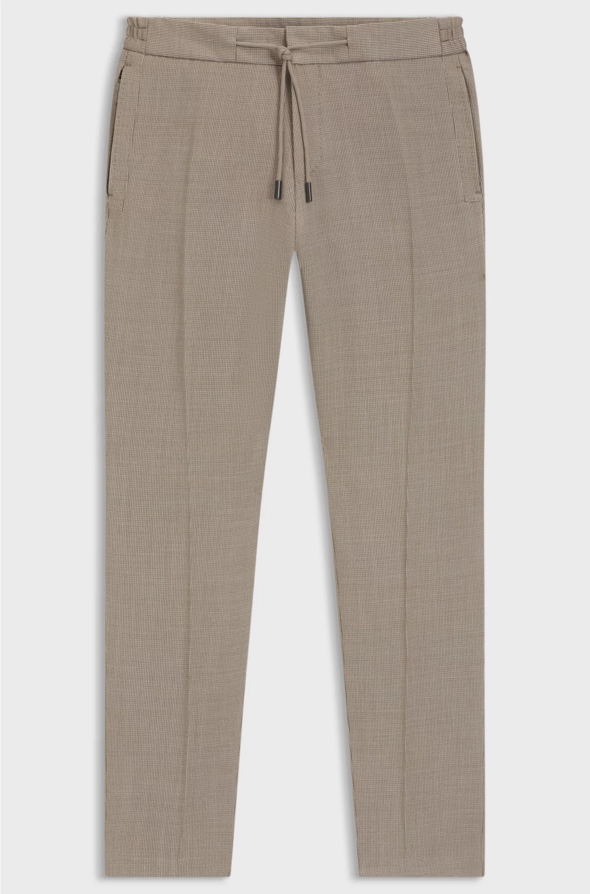SLIM-FIT TROUSERS INMICRO-PATTERNED WOOL AND SILK