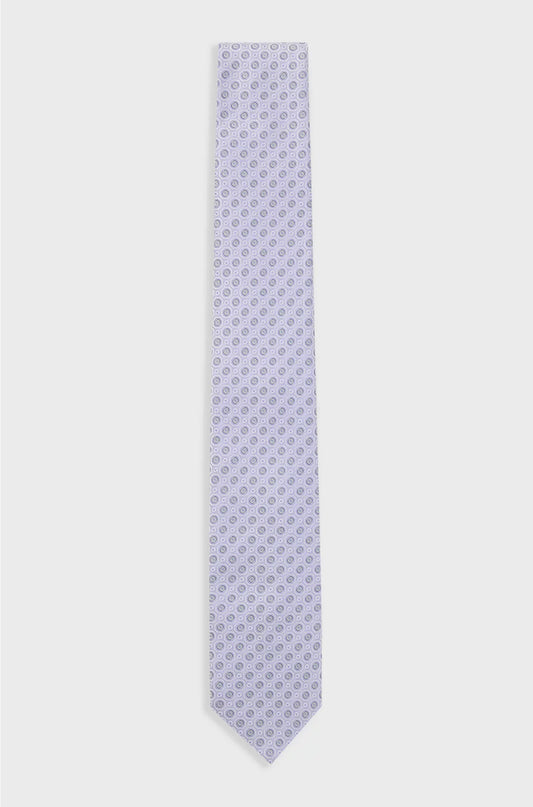 SILK-BLEND TIE WITH MICRO PATTERN