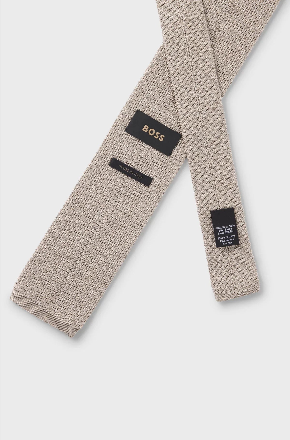 SILK TIE WITH PIQUE KNIT