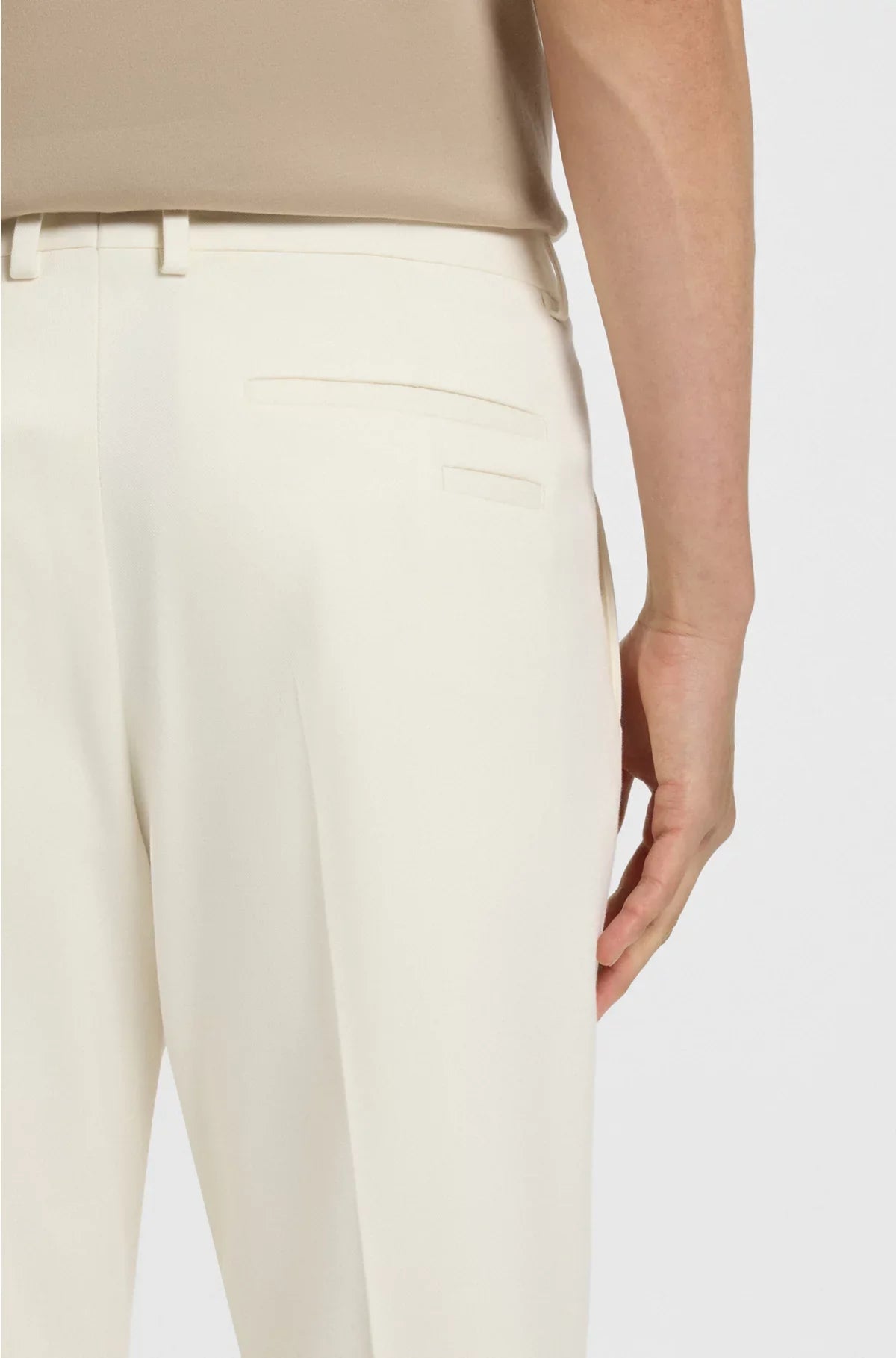 PANTALONI SLIM FIT IN TESSUTO DOPPIO ELASTICIZZATO
