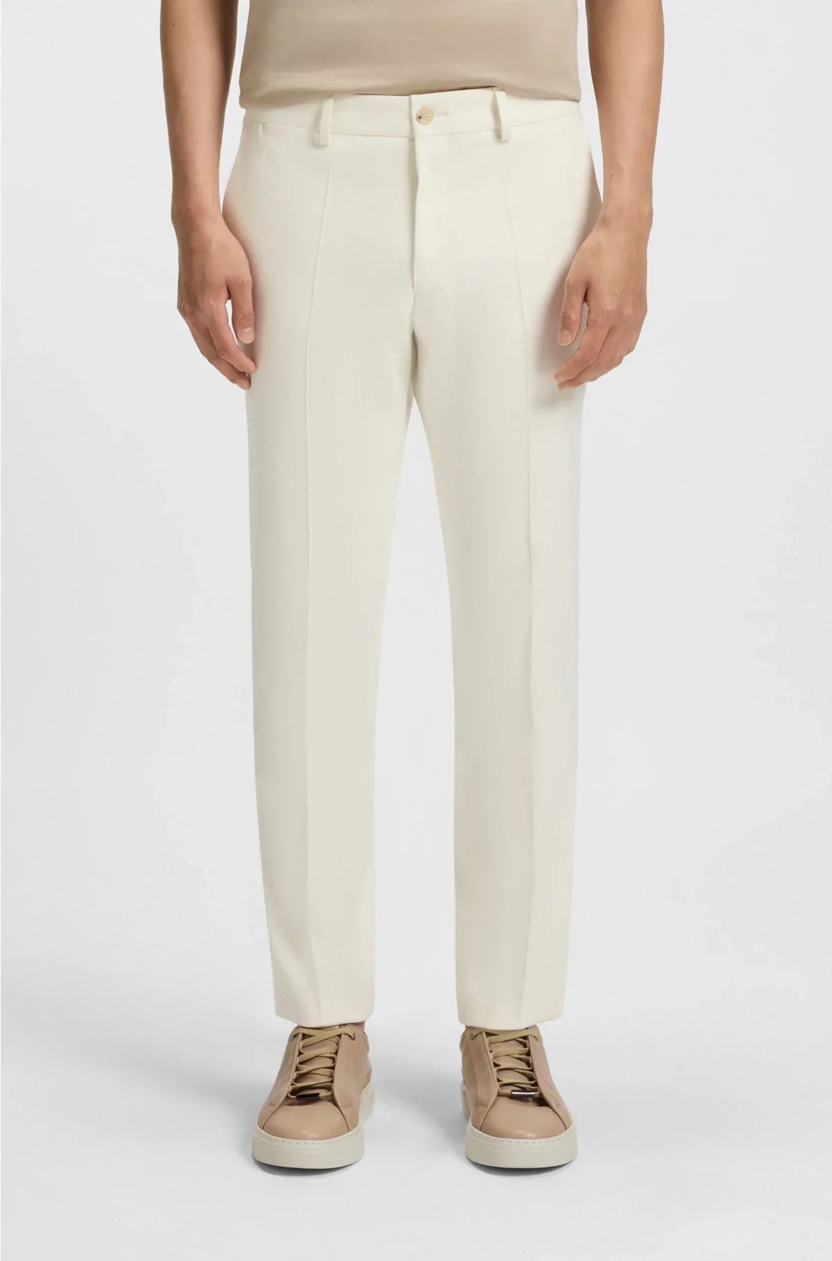 PANTALONI SLIM FIT IN TESSUTO DOPPIO ELASTICIZZATO