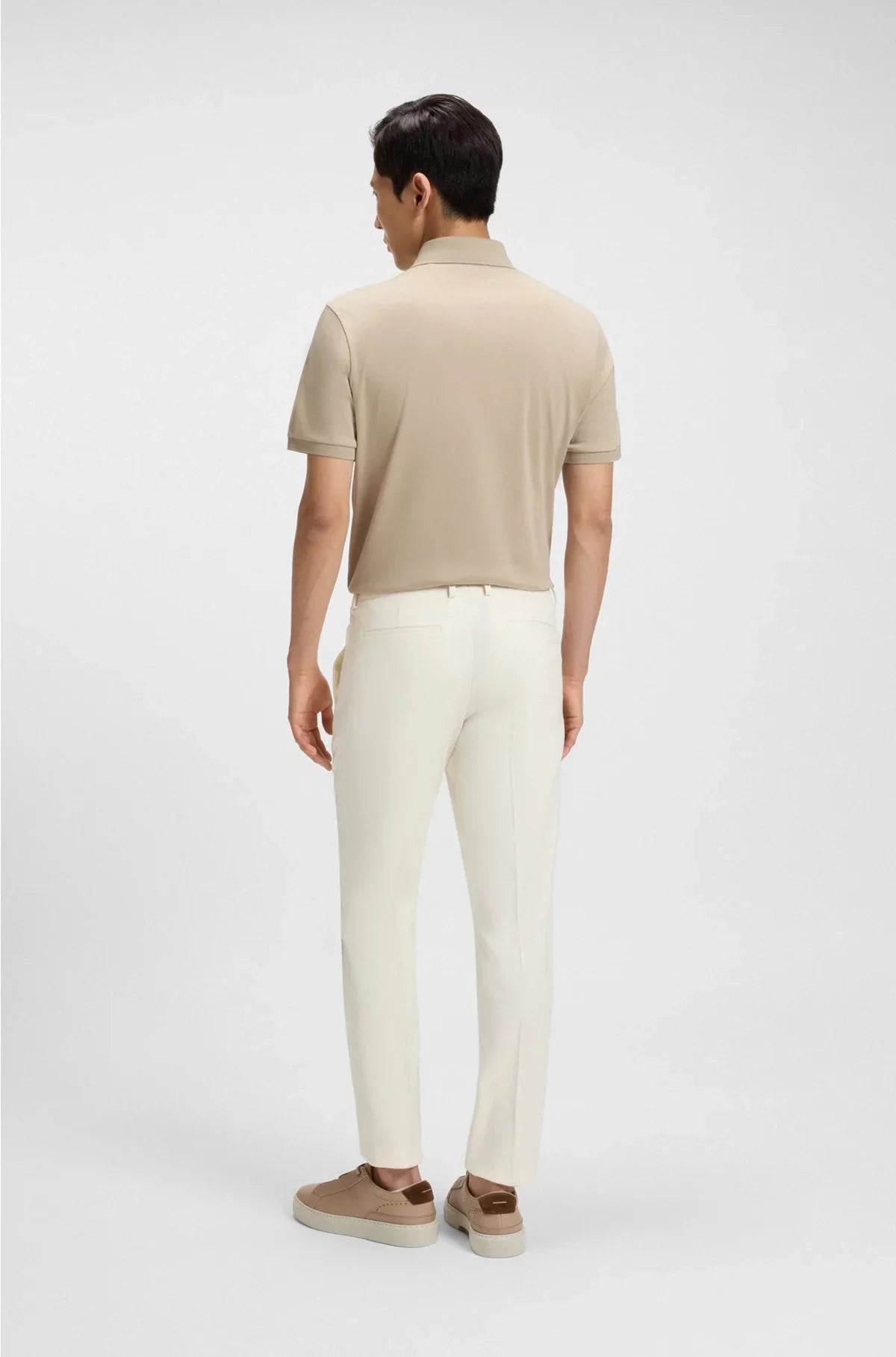 PANTALONI SLIM FIT IN TESSUTO DOPPIO ELASTICIZZATO