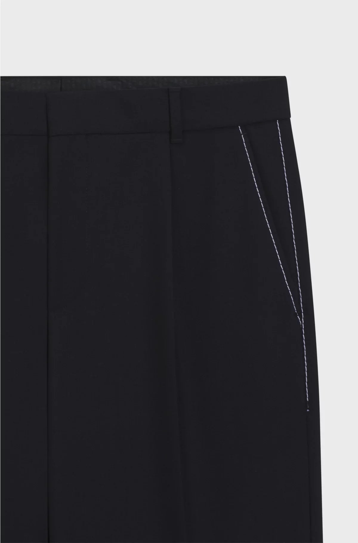 RELAXED-FIT TROUSERS IN MELANGE VIRGIN WOOL