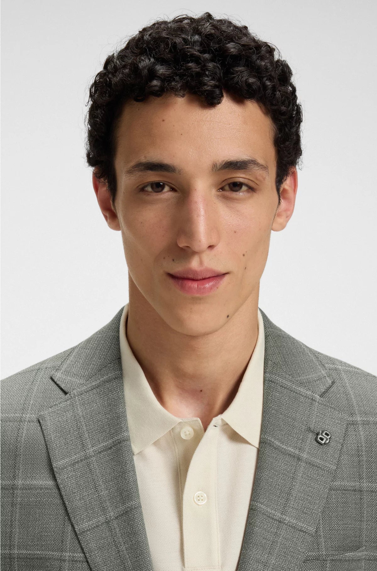 REGULAR-FIT BLAZER IN A CHECKED WOOL BLEND