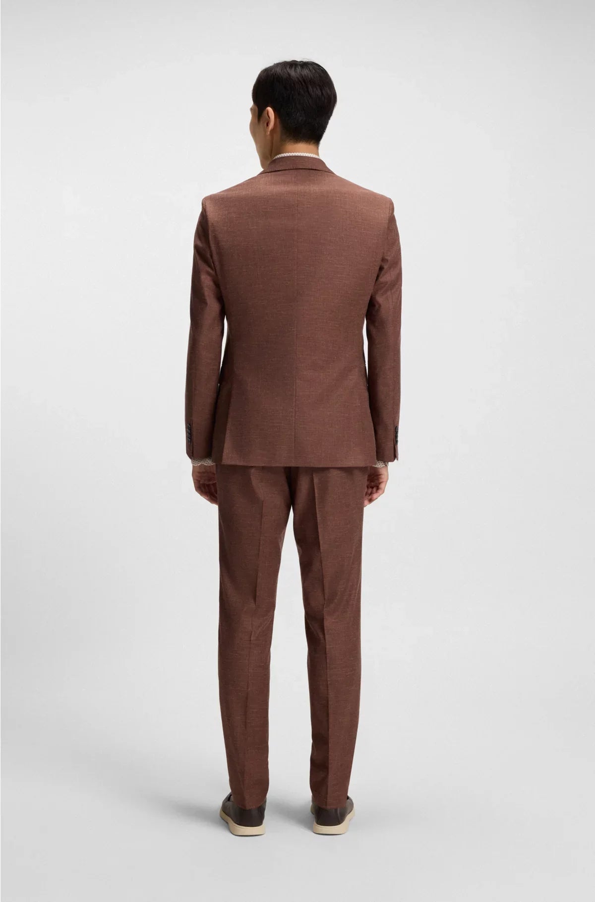 SLIM-FIT BLAZER IN PATTERNED STRETCH FABRIC