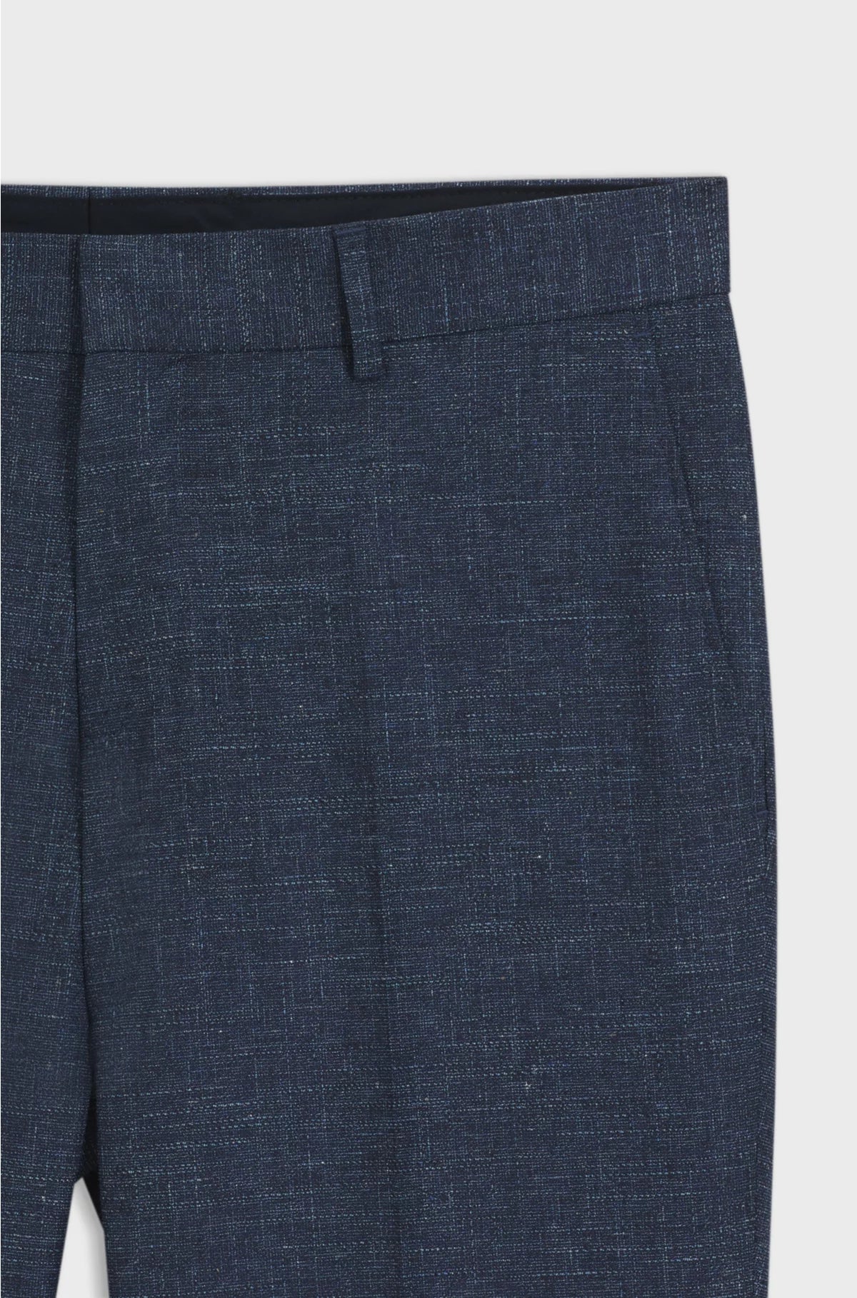SLIM-FIT TROUSERS IN PATTERNED STRETCH FABRIC