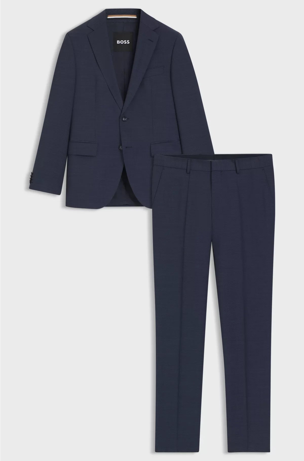 REGULAR-FIT SUIT INMICRO-PATTERNED VIRGIN WOOL