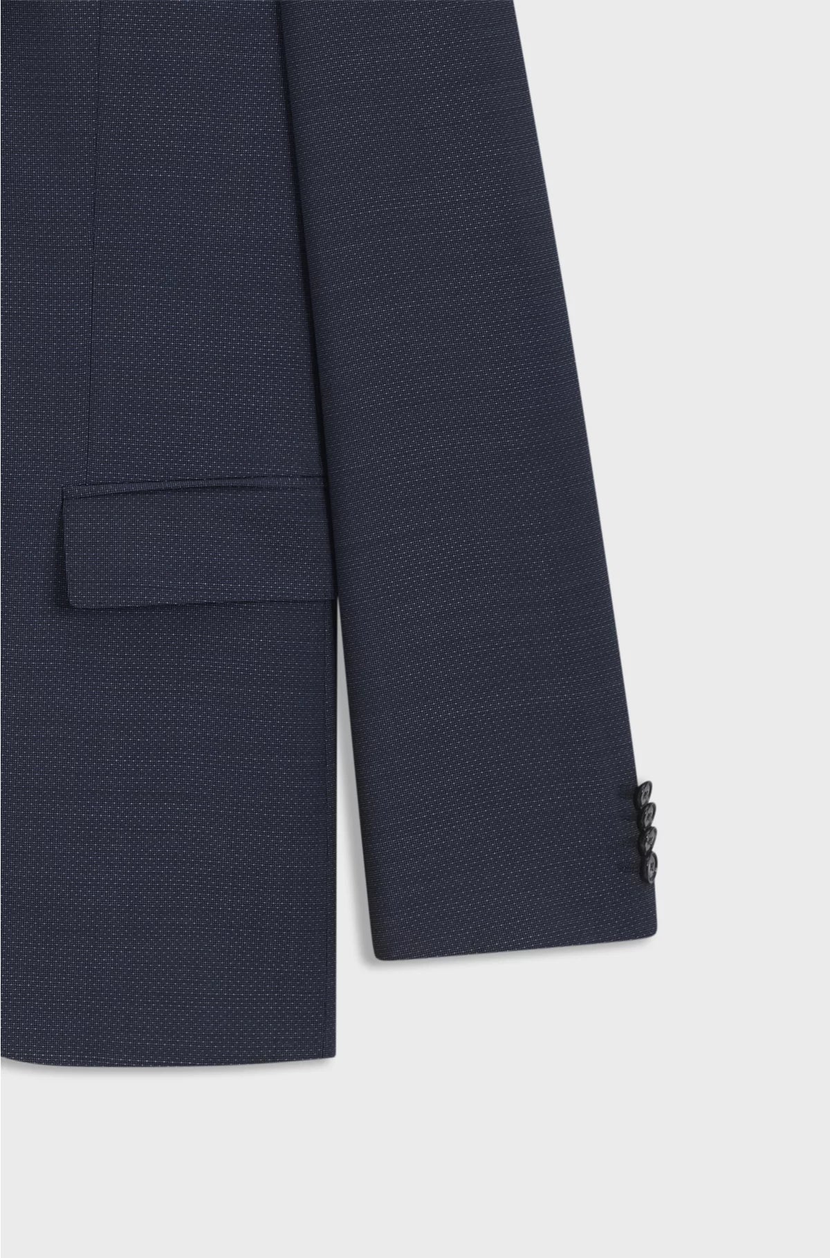 REGULAR-FIT SUIT INMICRO-PATTERNED VIRGIN WOOL