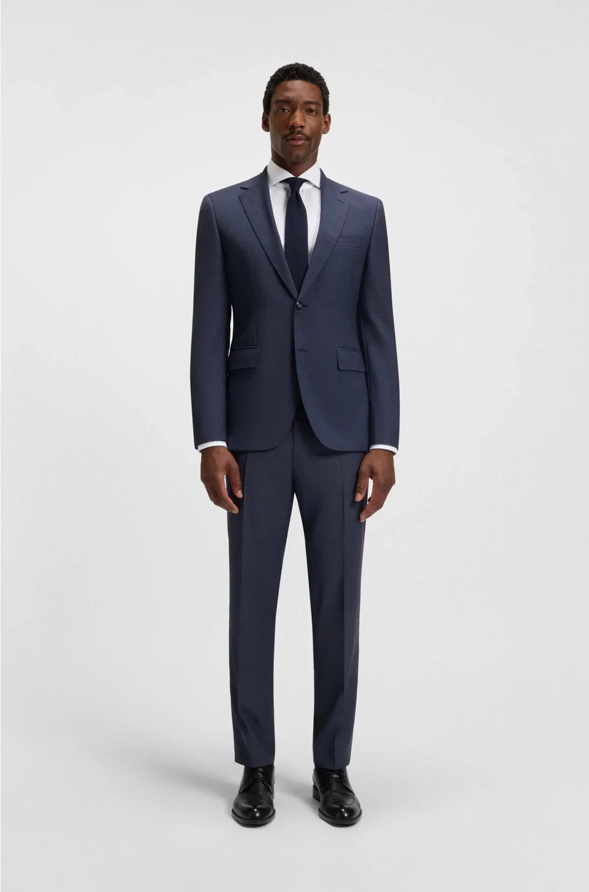 REGULAR-FIT SUIT INMICRO-PATTERNED VIRGIN WOOL